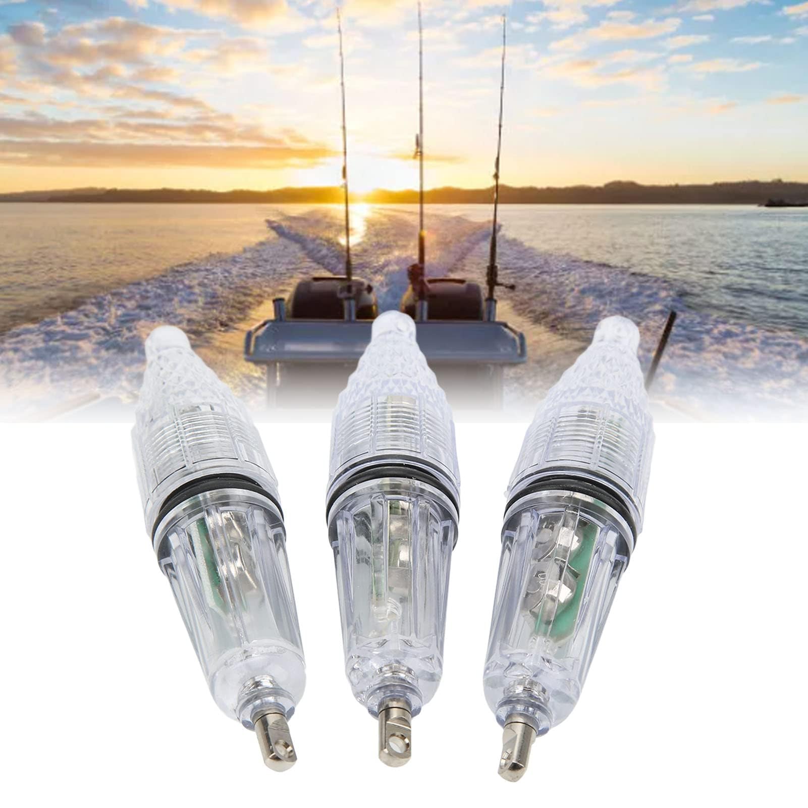 Luce da Pesca, 3 Pezzi Luce LED per Pesca Subacquea illuminata Cambia Colore Luce da Pesca a Goccia Profonda attrattiva per Pesca Notturna