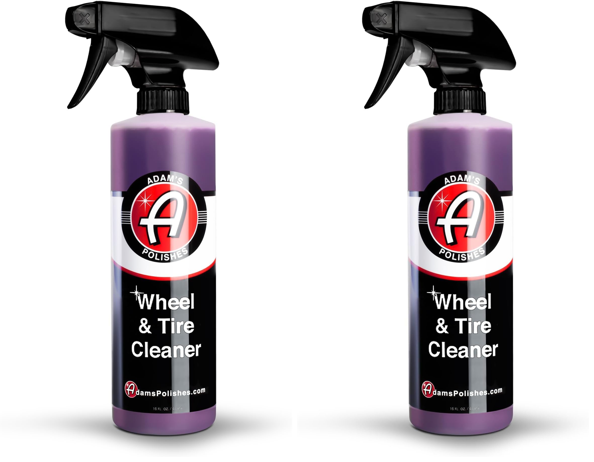 Adam's Polishes Wheel &amp; Tire Cleaner 16oz - Professional All in One Car Wash Wheel Well Cleaning Spray for Car Detailing | Safe On Most Rim Finishes (Pack of 2)