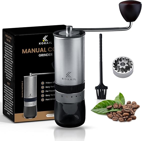 Kokail Manual Hand Coffee Bean Grinder 7 Star Stainless
