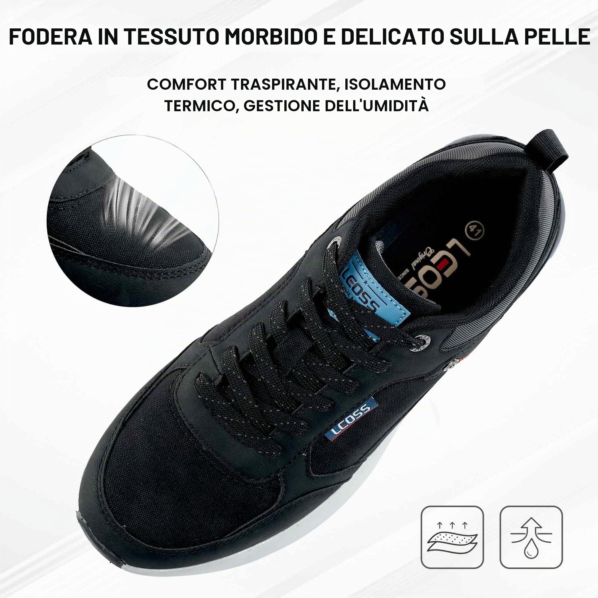 Scarpe da Ginnastica Uomo Sneaker con Lacci Scarpe da Città Scarpe da Escursionismo Casual Scarpe da Walking in Pelle Sportive
