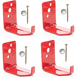Universal Fire Extinguisher Bracket, Fire Extinguisher Mounts & Brackets up to 20 lbs, Suitable for Big and Small Fire Extinguisher Cabinet, Holder for Dry Chemical and Water Extinguishers (Pack 4).