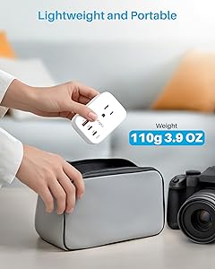 European Travel Plug Adapter, ORNLONGTU US to Europe Type E F Power Adaptor with 20W USB-C & 3 AC Outlets, Germany France Schuko Travel Adapter for US to EU Spain Iceland Korea Greece German French