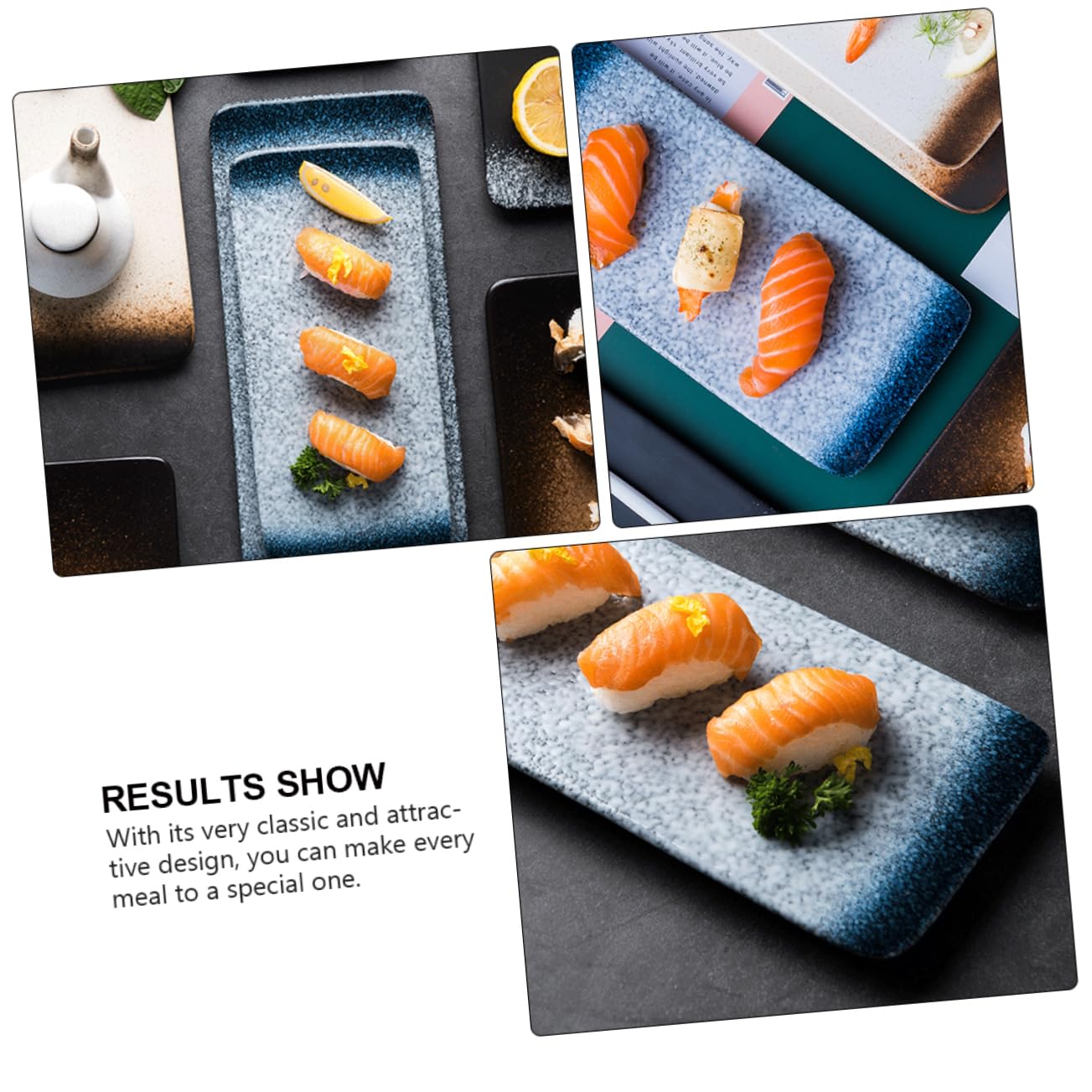 BESTonZON 1pièce Plateau à Sushi Service Pratique Pour Apéritifs Dîners Familiaux Et Restaurants Design Réutilisable Et