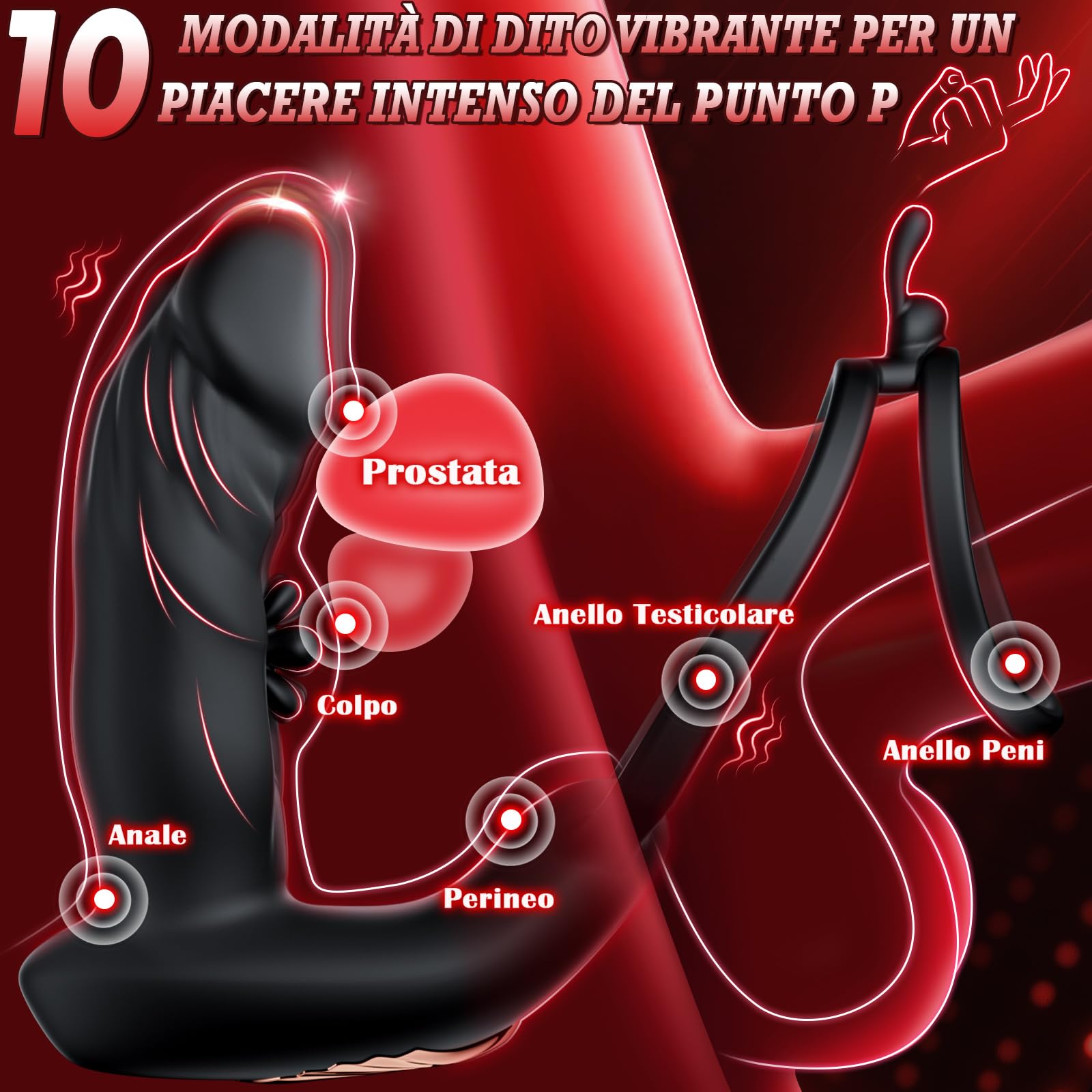 Anale Vibratore Sexytoysys Dilatatore Uomo - Plug Stimolatore Prostata Dildo Sex Toys, Vibratore Prostatico con Telecomando Massaggiatori, Gay Giochi Erotici Professionali con 10 Modi di Percussione