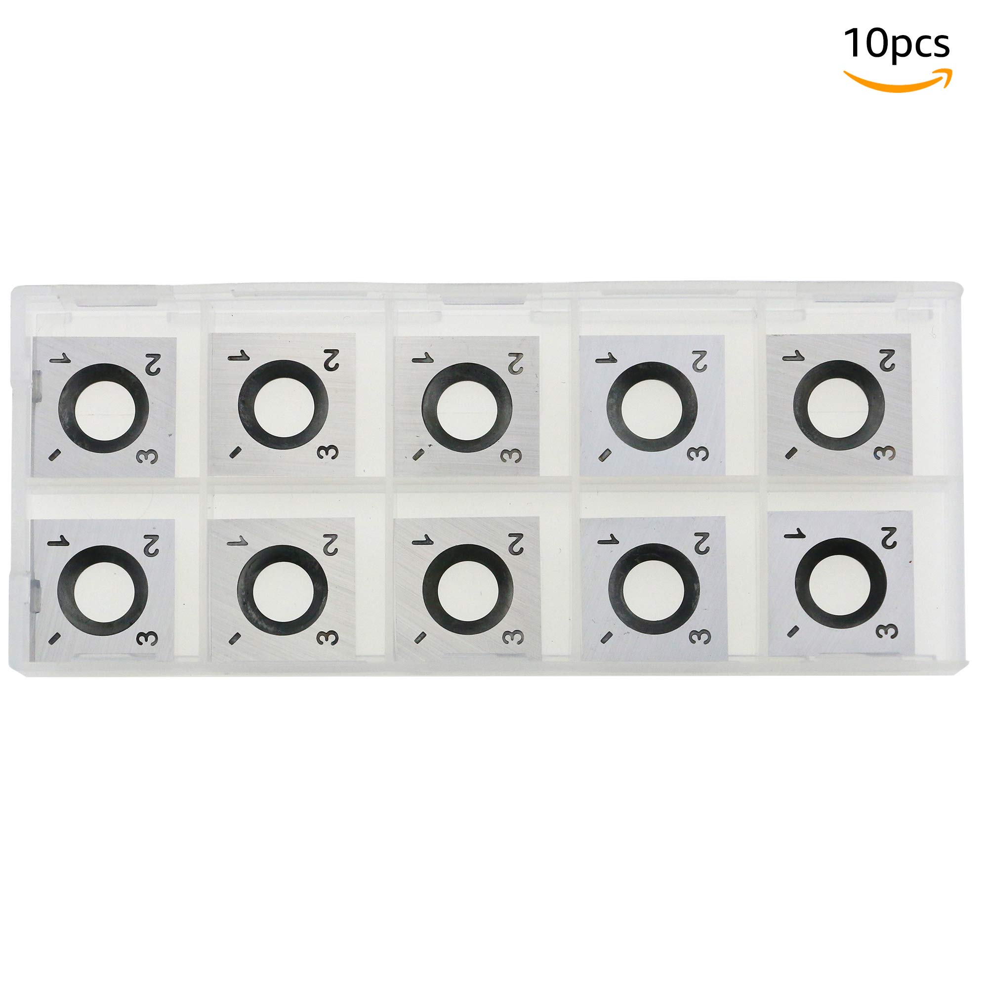 Lot De 10 Fraises Carrées Carbure 30×12×1,5 Mm 35° – Inserts Réversibles Pour Tour à Bois Et Raboteuse Spirale