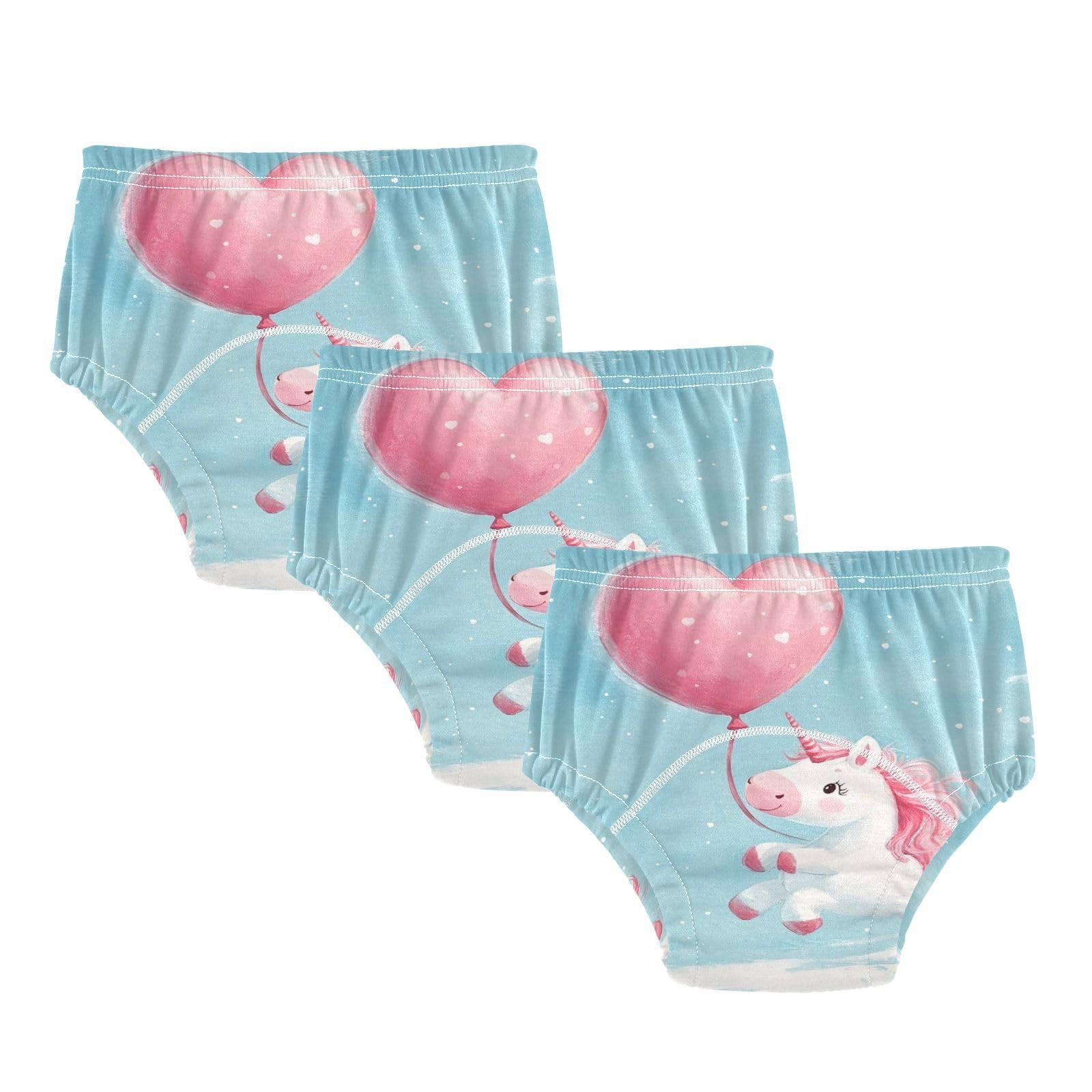 Coikll Cute Horses with Balloon Toddler Training Underwear Waterproof Baby Pee Pants -3T