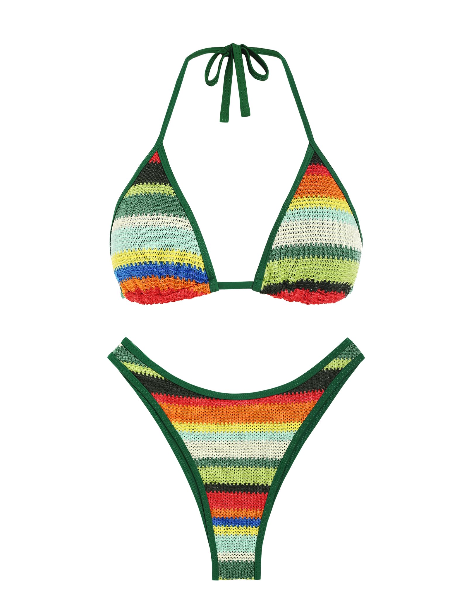 seamoly Conjunto de biquíni feminino, frente única, frente única,...