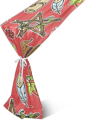 Happy Halloween Frog Pumpkin Hat Red Table Runner Fall Decorations for Home for Desk Decor Halloween Table Decor 108 Inches Long disponible en Yaxa Peru