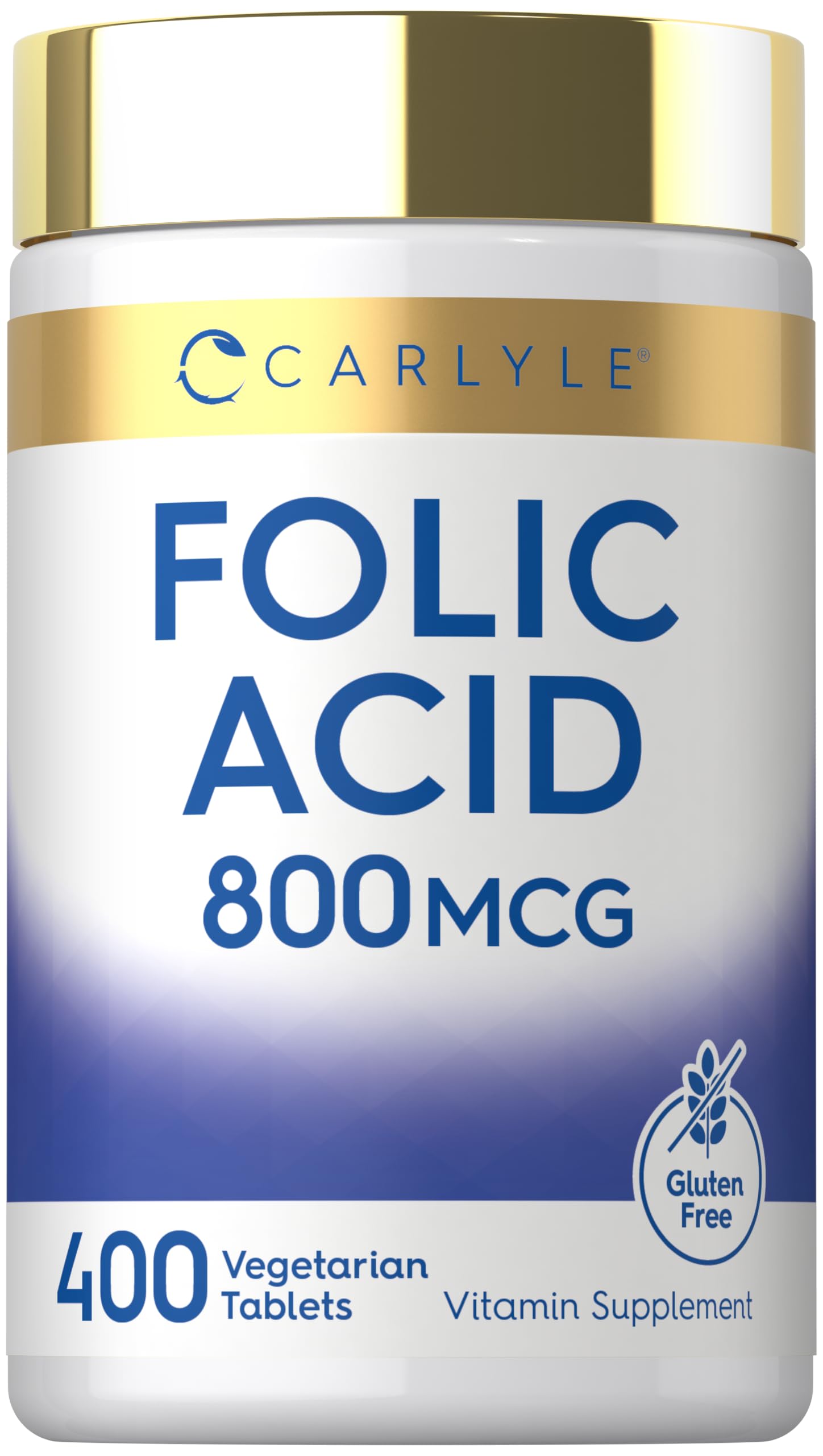 Carlyle Folic Acid 800 Mcg Tablets | 400 Count