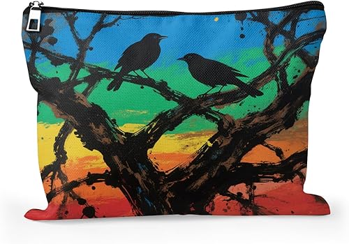 Cafl Bolsa de maquillaje para mujeres y niñas, organizador de viaje portátil de gran capacidad, 10 x 8 pulgadas, Astrología planetas mágicos02