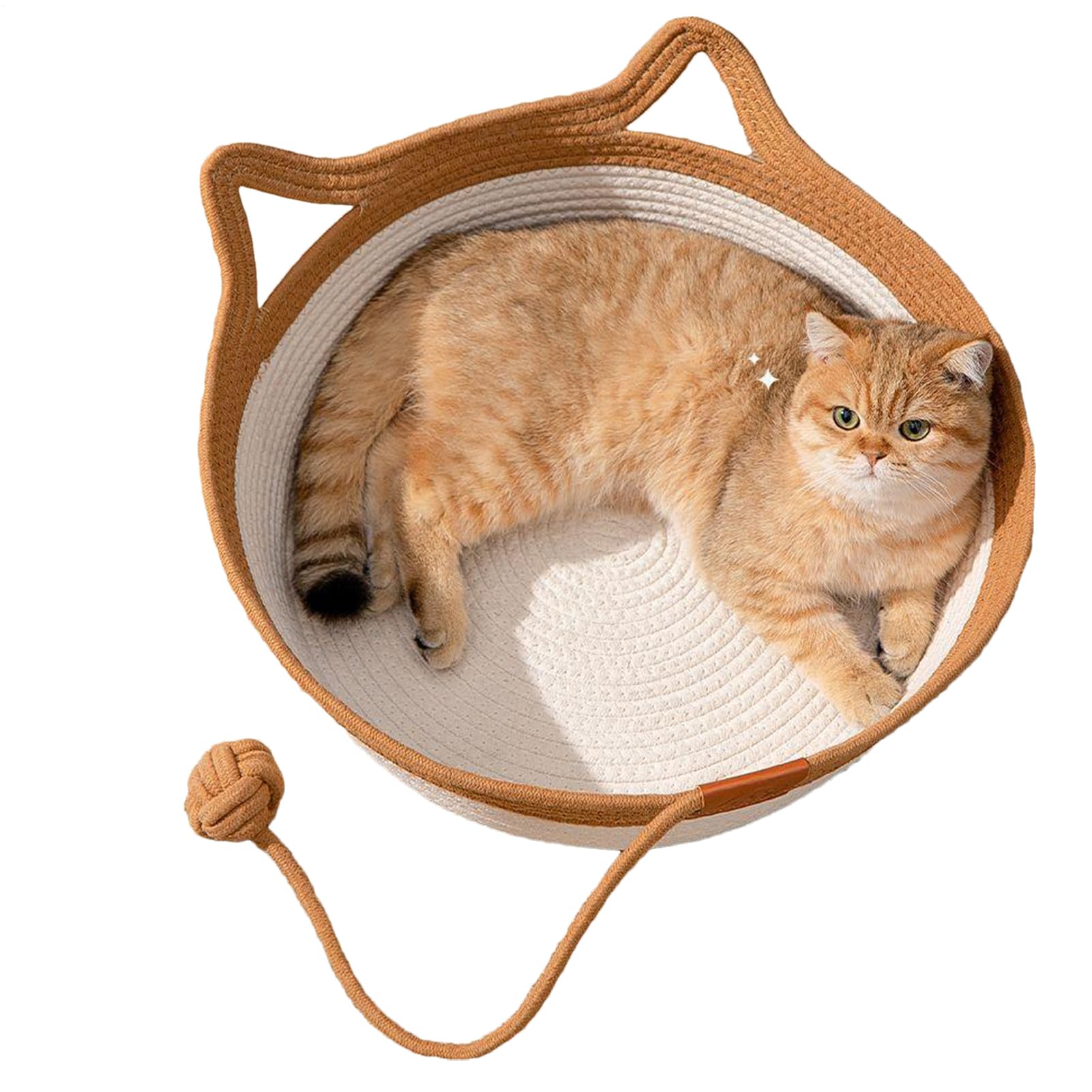 Niche de bureau pour chats en coton et lin haut de gamme
