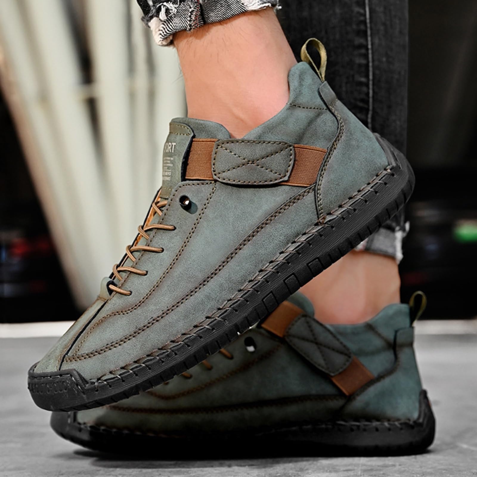 Leichte orthopädische Unisex-Wanderschuhe, Slip-On-Sneaker mit breiter Passform