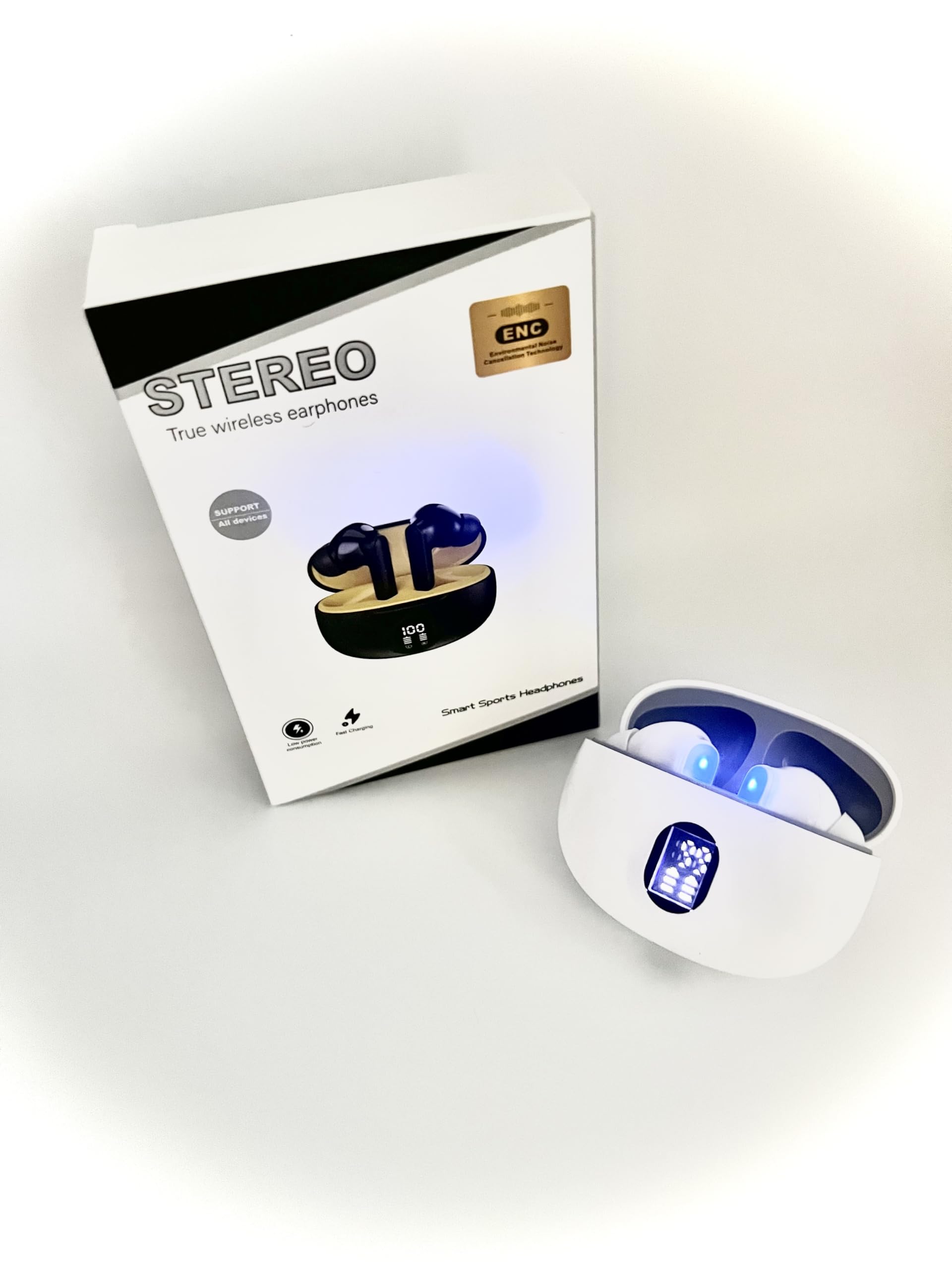 Ear Buds,Bluetooth Noise canceling Water Resistant and Comfortable fit compatable with Apple/iPhone and Samsung Products.Rechargeable Wireless Ear pods.