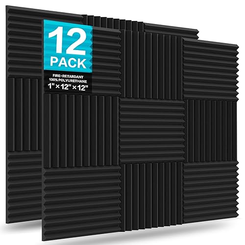 JBER Acoustic Foam Panels (12 PACK)