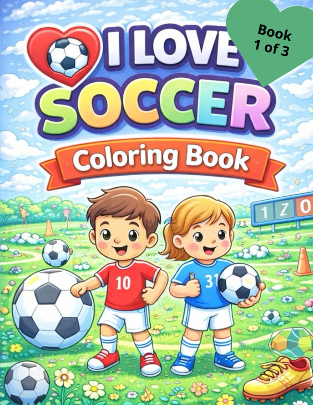 I Love Soccer Coloring Book (Book 1 of 3)