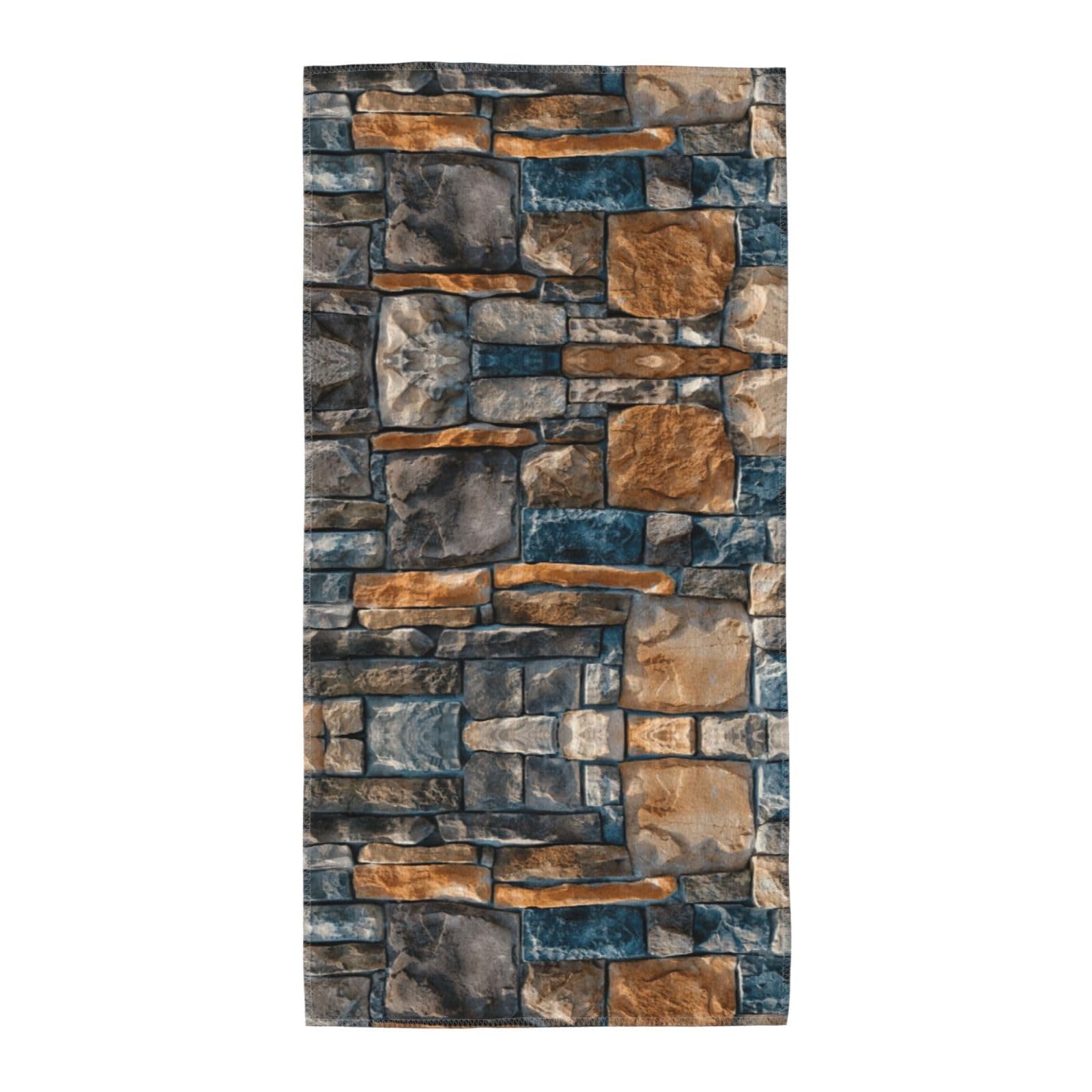 SDEGTHO Colorful Stone Fashion Printed Bath Towel High Water Absorption For Hiking Trip