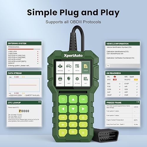 Miniatura 4 de XpertAuto C303 OBD2 Escáner de datos en vivo Mecánico Profesional Universal OBDII Herramienta de lector de códigos de diagnóstico para limpiar