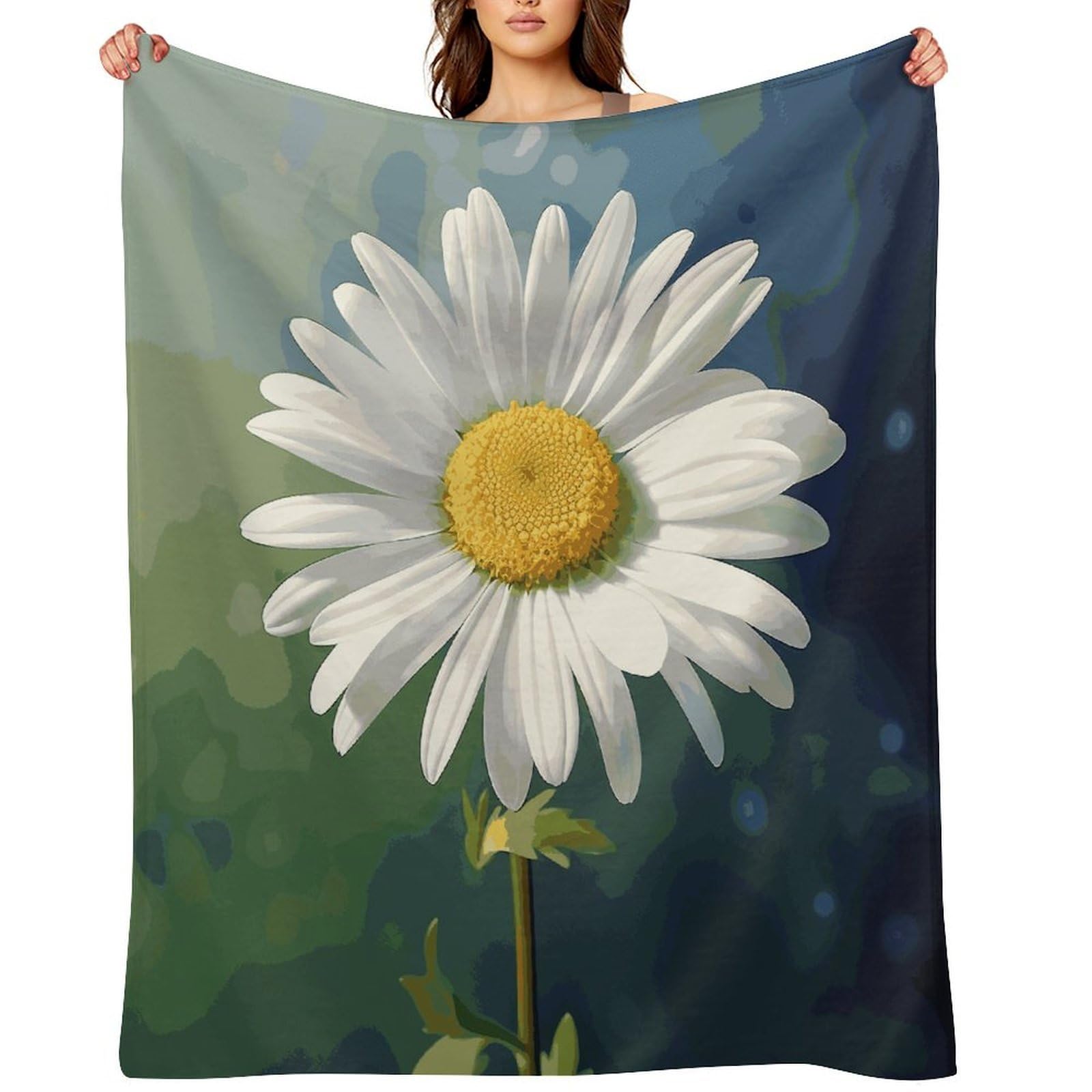 Fekiloot Style Daisy Flower Throw Blankets Camping Blanket30 X40