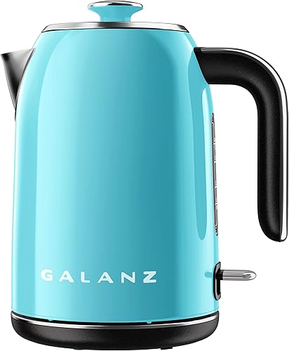Galanz Hervidor eléctrico retro con mango resistente al calor y vertido inalámbrico ebullición rápida de agua caliente protección para hervir en