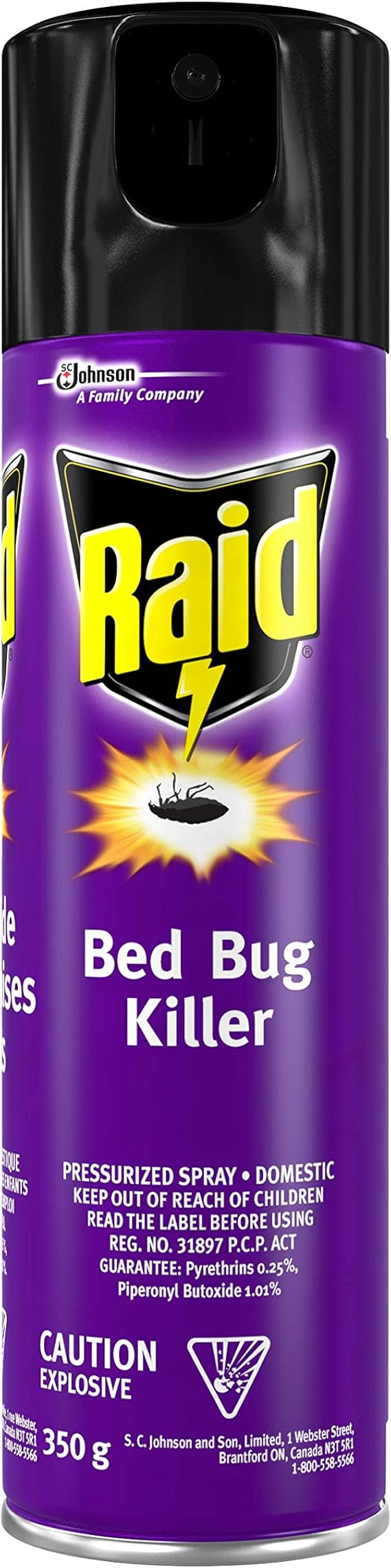 Raid Bed Bug Killer, Kills Bed Bugs and Eggs on Contact, NonStaining
