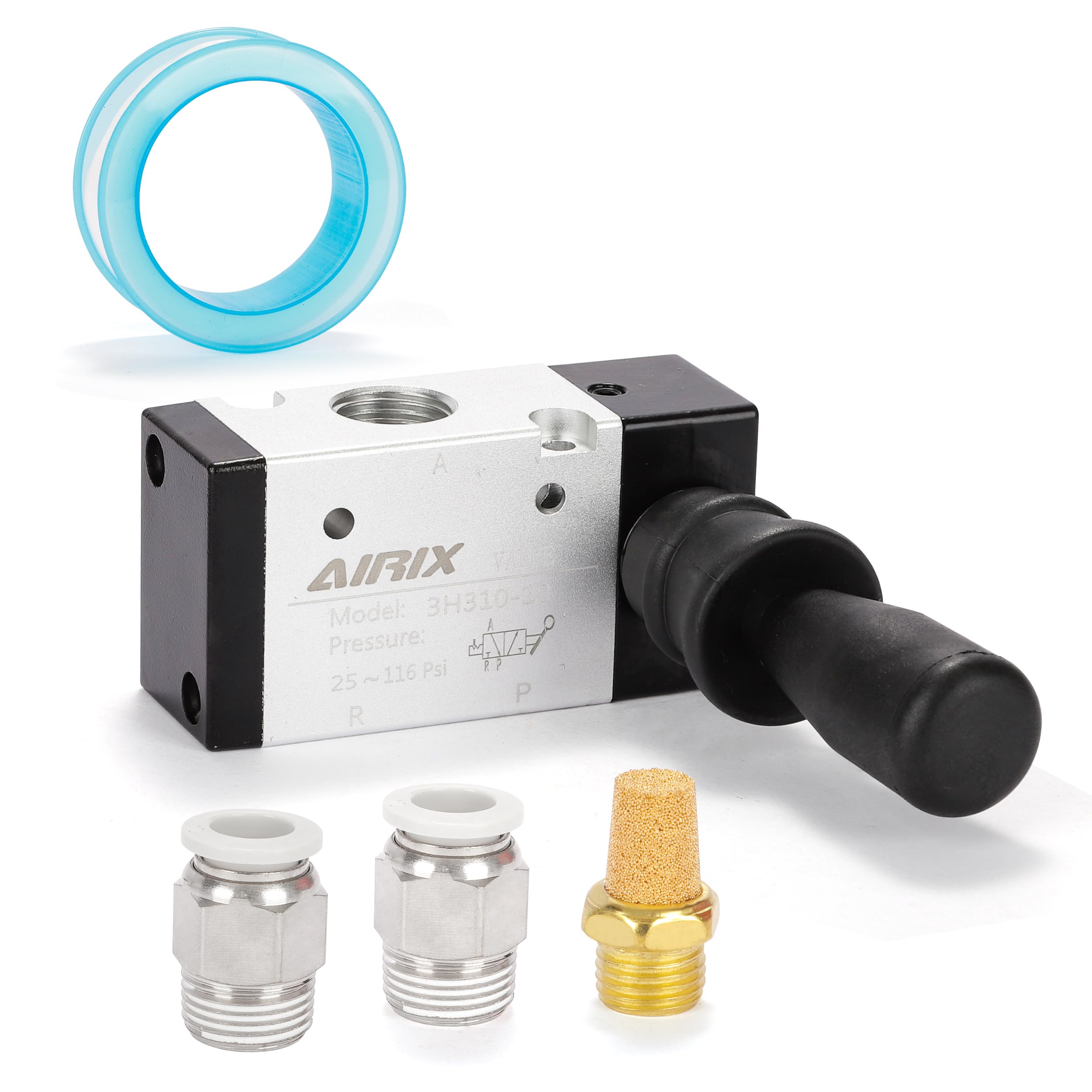 3/8" NPT Hand Lever Valve 4H310-10, 5-Port 2-Position Manual Valve — Amazon image 8