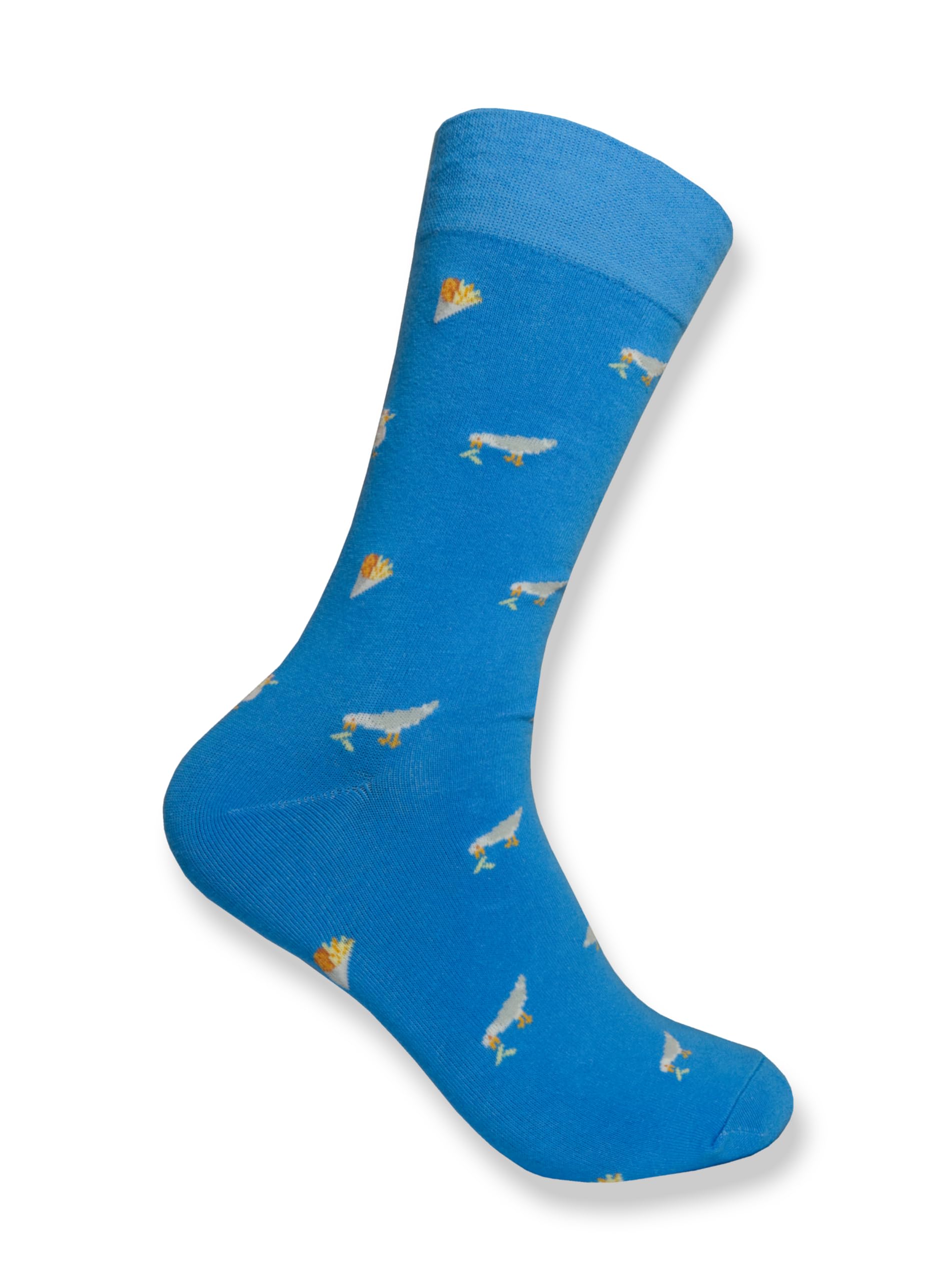 Tartan Studio Seagull Socks | Seaside Inspired Blue Cotton Socks - UK10-12