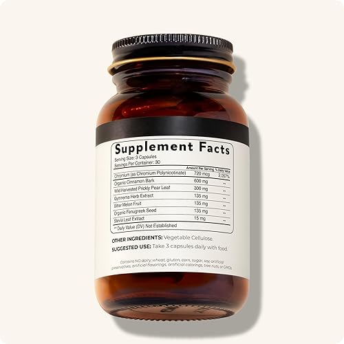 Miniatura 10 de Blisque Fórmula natural de suplemento de azúcar en sangre para glucosa en sangre  Aprobado por médicos  con canela, cromo e fenogreco  90 cápsulas