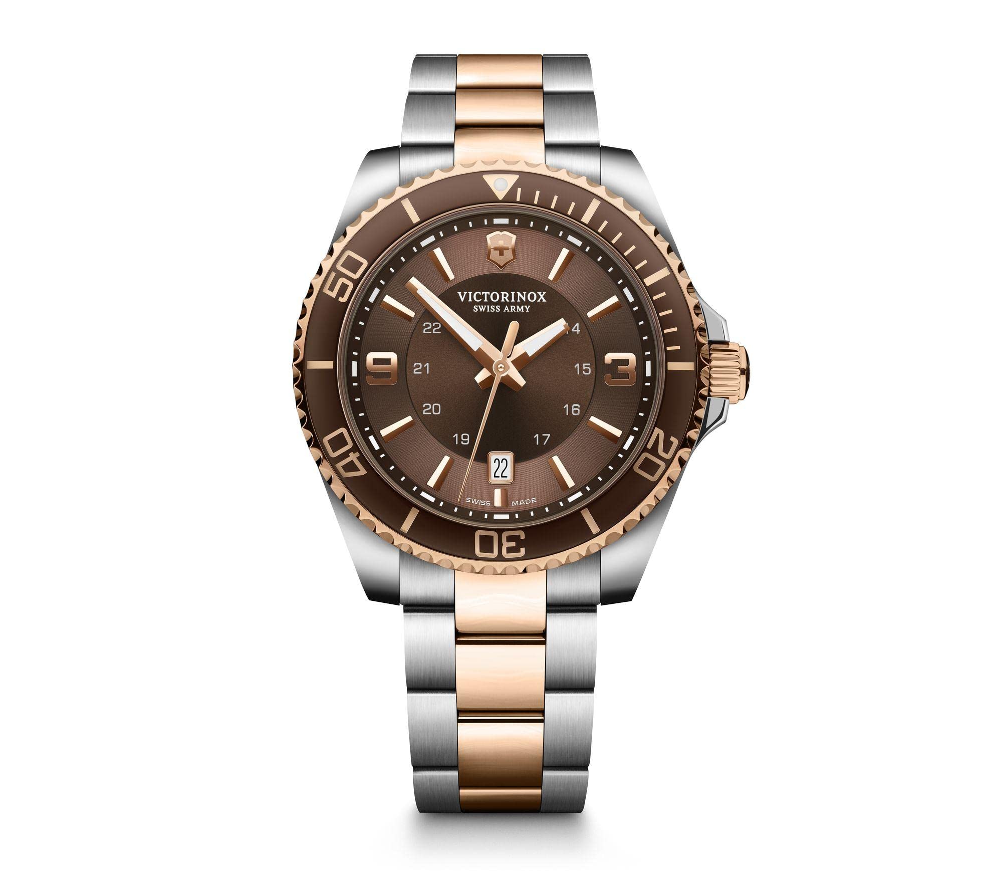 Victorinox Swiss Made Maverick, 43Mm, Brown Dial, Stainless Steel