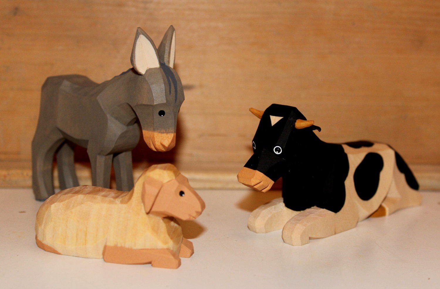 Krippenfigur Set Ochs Esel und Schaf
