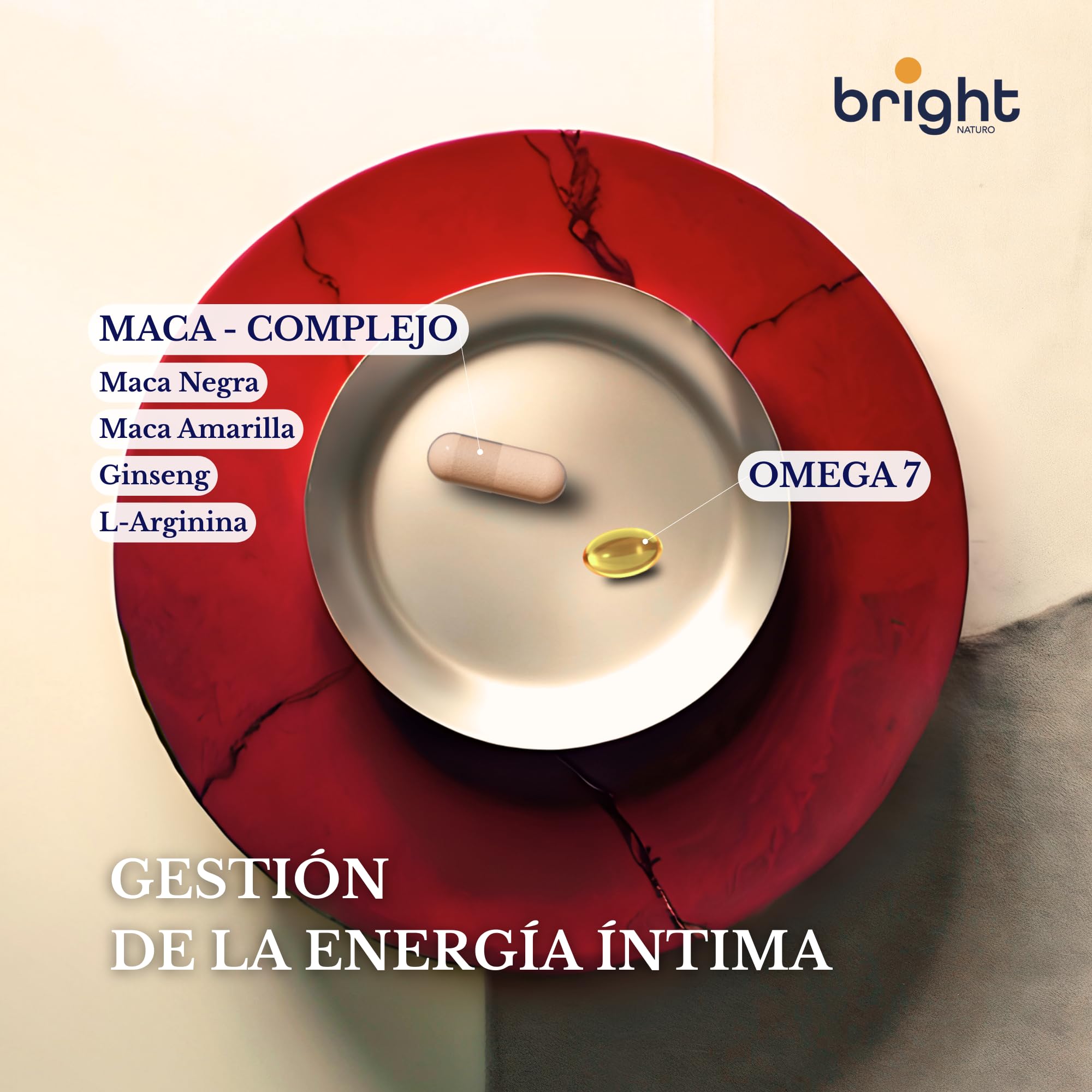 Maca Negra, Maca Anadina, Ginseng, L-Argenina y Omega 7 – Gestión equilibrio y bienestar integral, Sin OGM, 2 Suplementos en 1 Paquete para a confianza y el máximo rendimiento | 28 sachets diarios