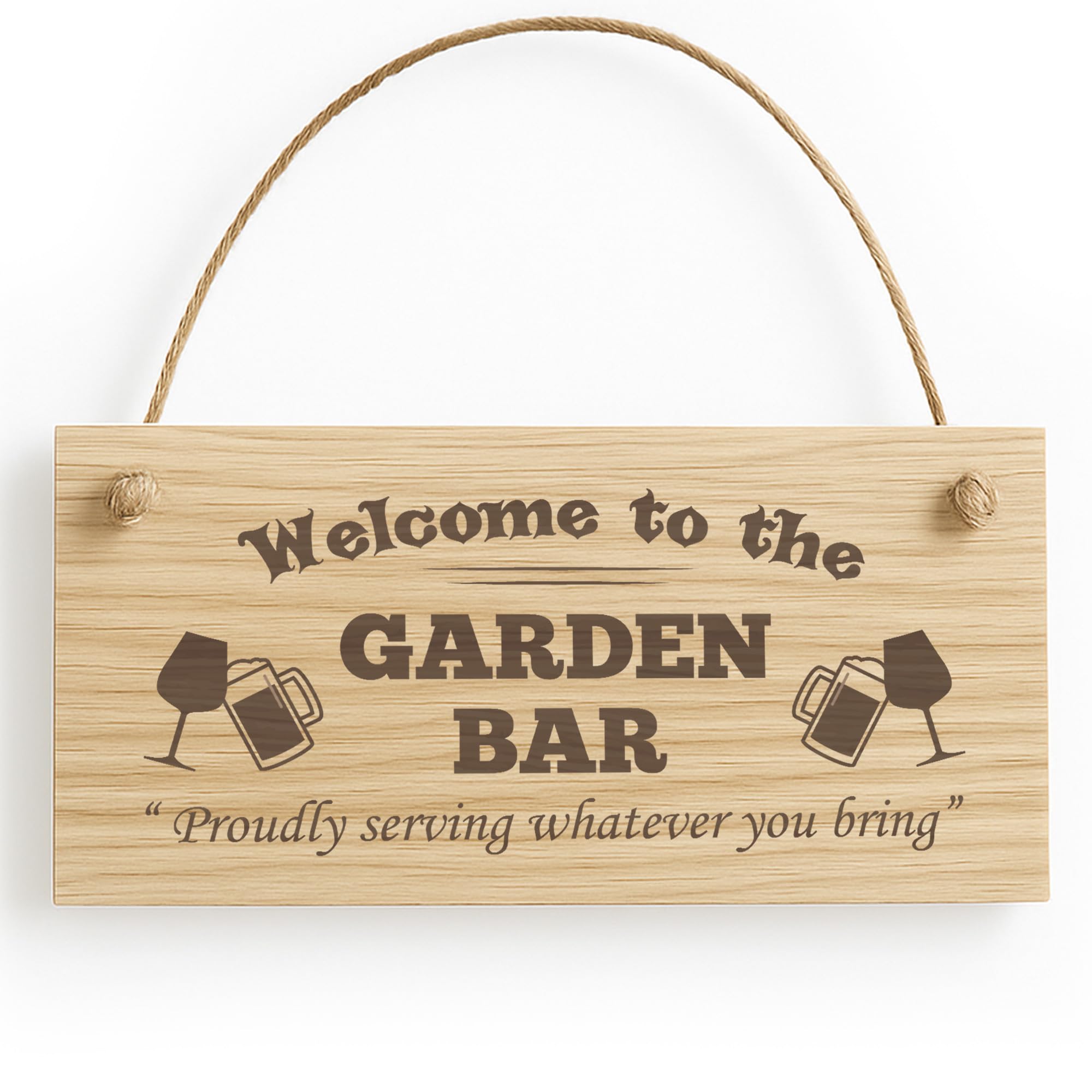 Red Ocean Welcome To The Garden Bar Sign Wood Sign Garden Plaque Bar Signs Alcohol Beer Gin Gift