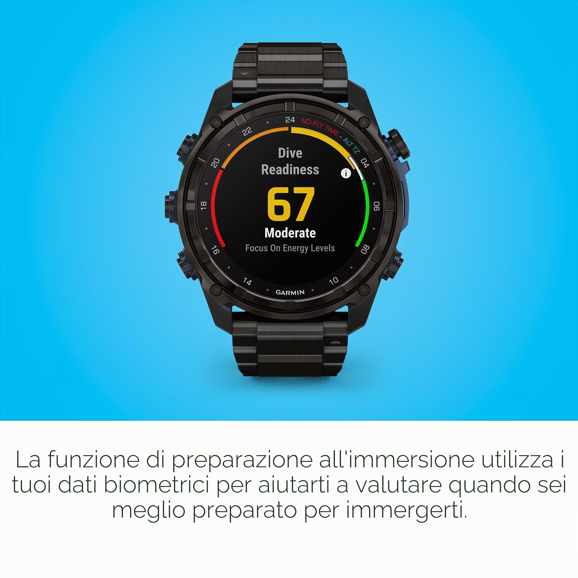 Garmin Descent™ Mk3i, Dive Computer e GPS Multisport, Integrazione Aria, Titanio Nero