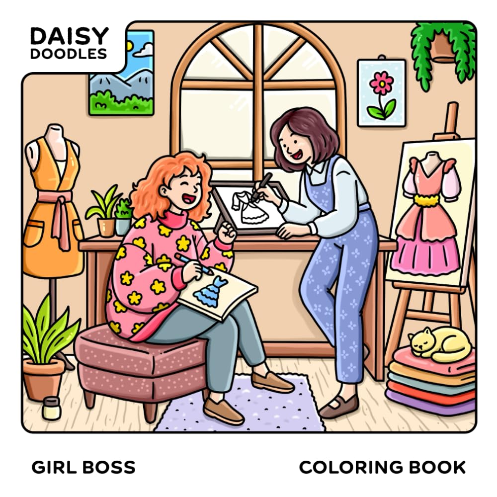 Girl Boss: A Cozy Coloring Book Celebrating Creative, Confident Women