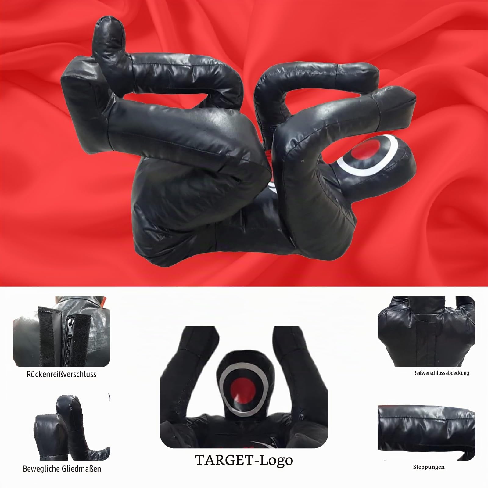 Shelly MMA Grappling Dummy Selbstverteidigung Training Judo Boxsack Schnuller BJJ Wrestling Schnuller sitzend verteidigt Position brasilianischer JIU Jitsu Submission Vinyl Stoff Schnuller