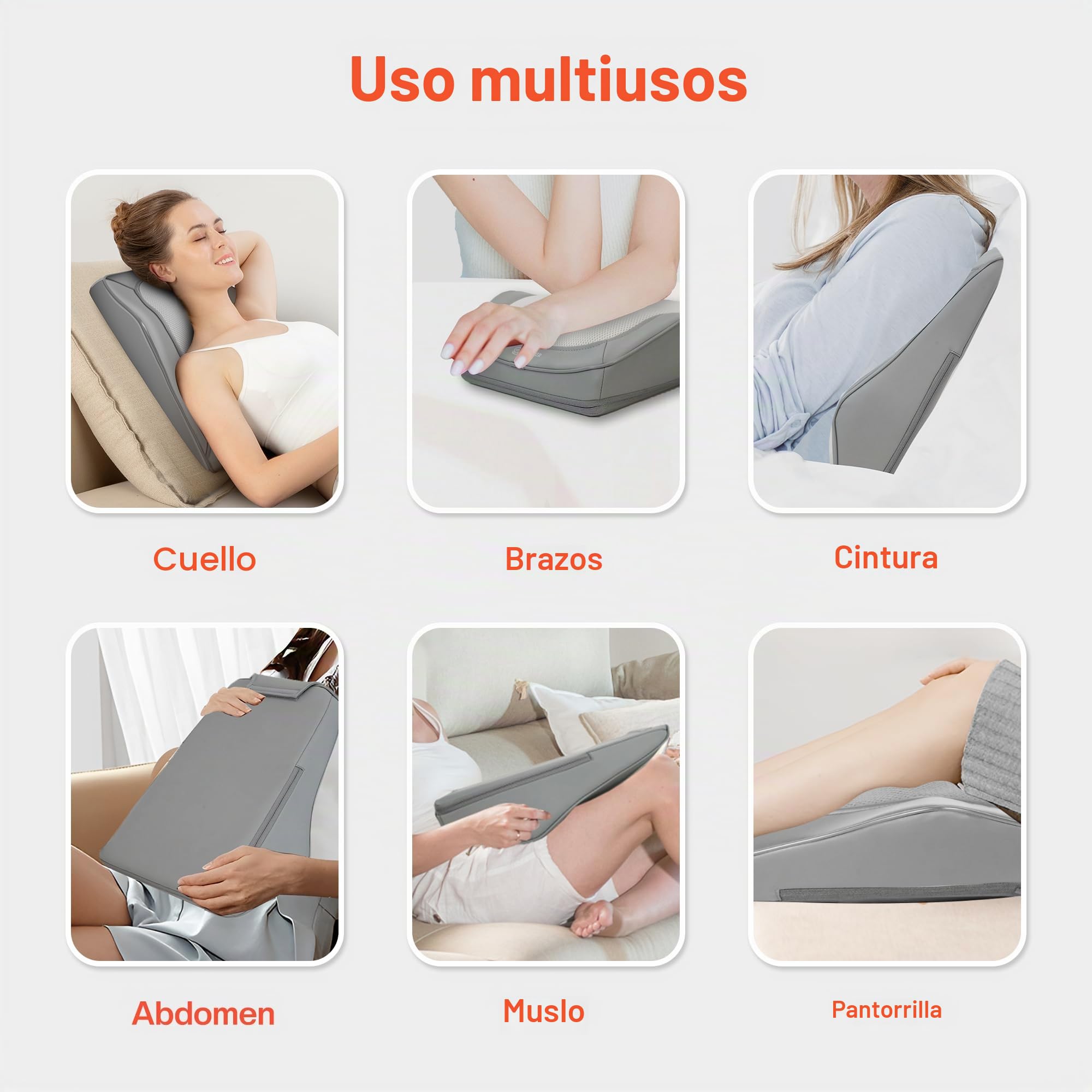 COMFIER Shiatsu - Masajeador de espalda baja para dolor, cuello y espalda con calor, almohada de masaje de amasamiento 4D, regalos para mujeres y hombres, masajeador Shiatsu de tejido profundo