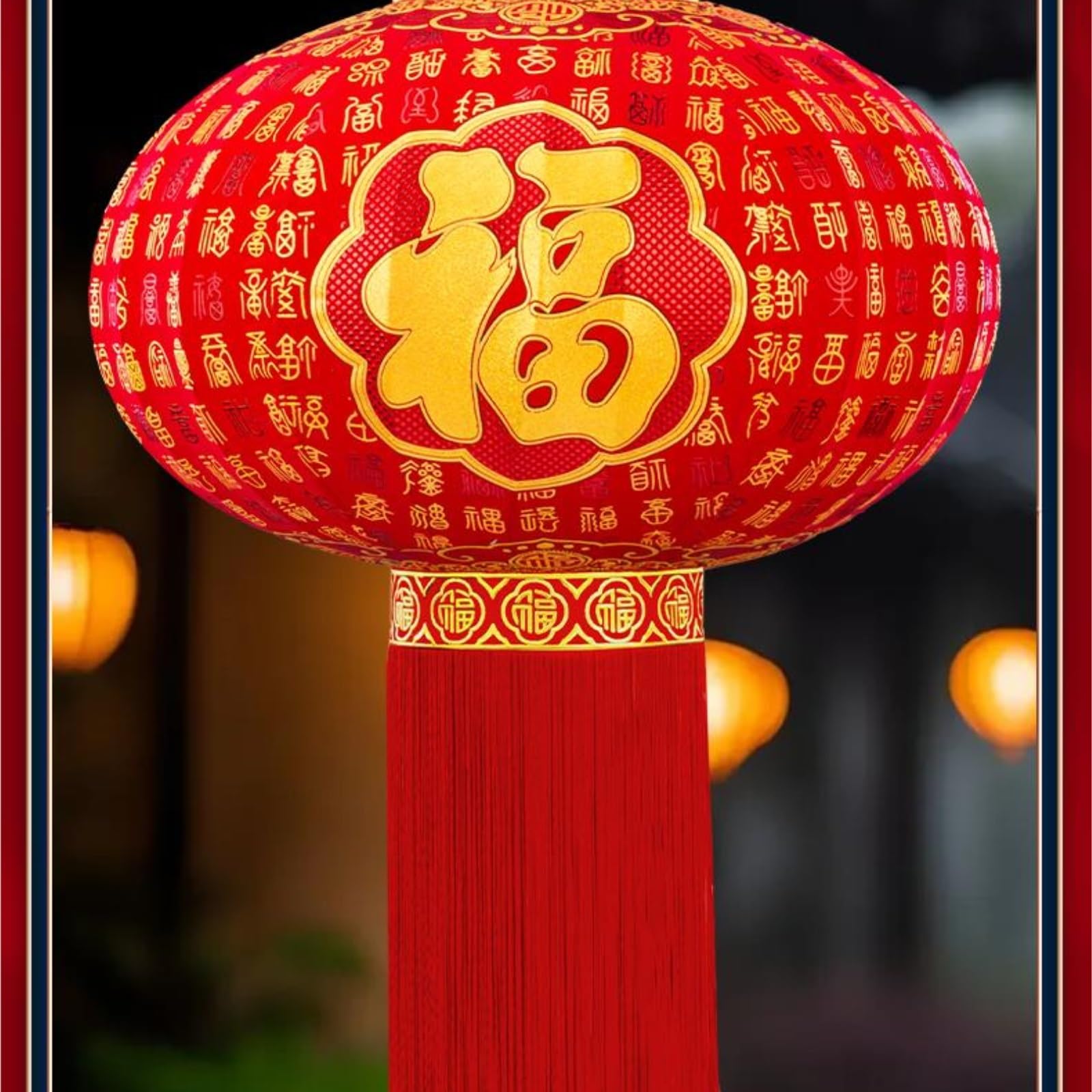 Papierlaternen EIN Paar Traditionelle Chinesische Laternen for Aufhängen for Das Neujahrs- Und Frühlingsfest Deko Partys(55cm)