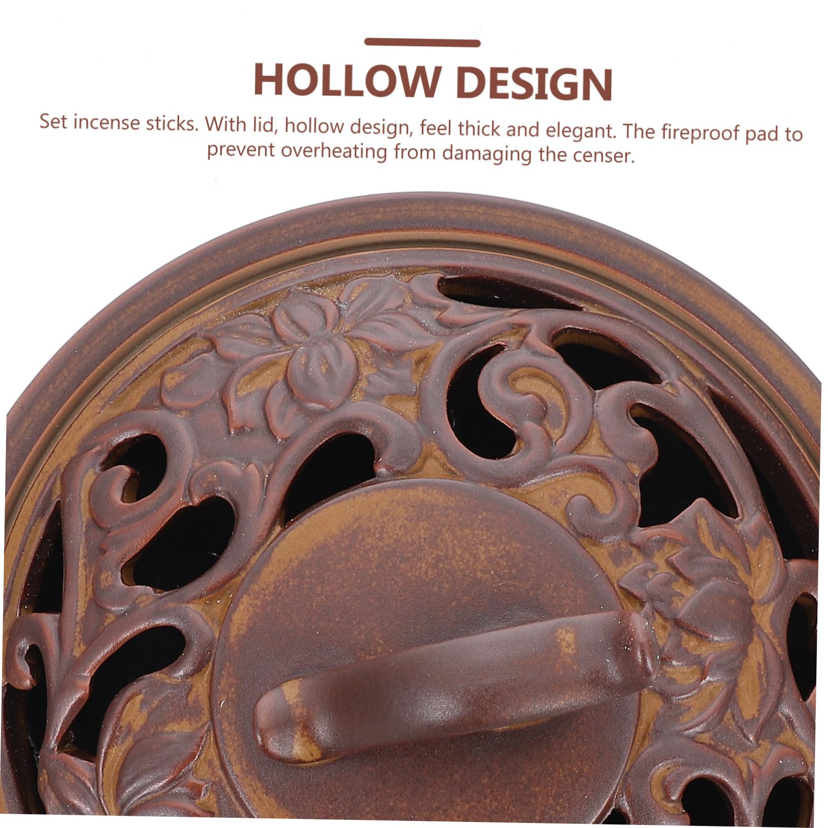 Bruciatore di Incenso Ceramico Decorativo da Tavolo per Interni | Supporto Aroma Therapy, per Camera da Letto e Decorazione Casa, Stile Bronzo Retrò