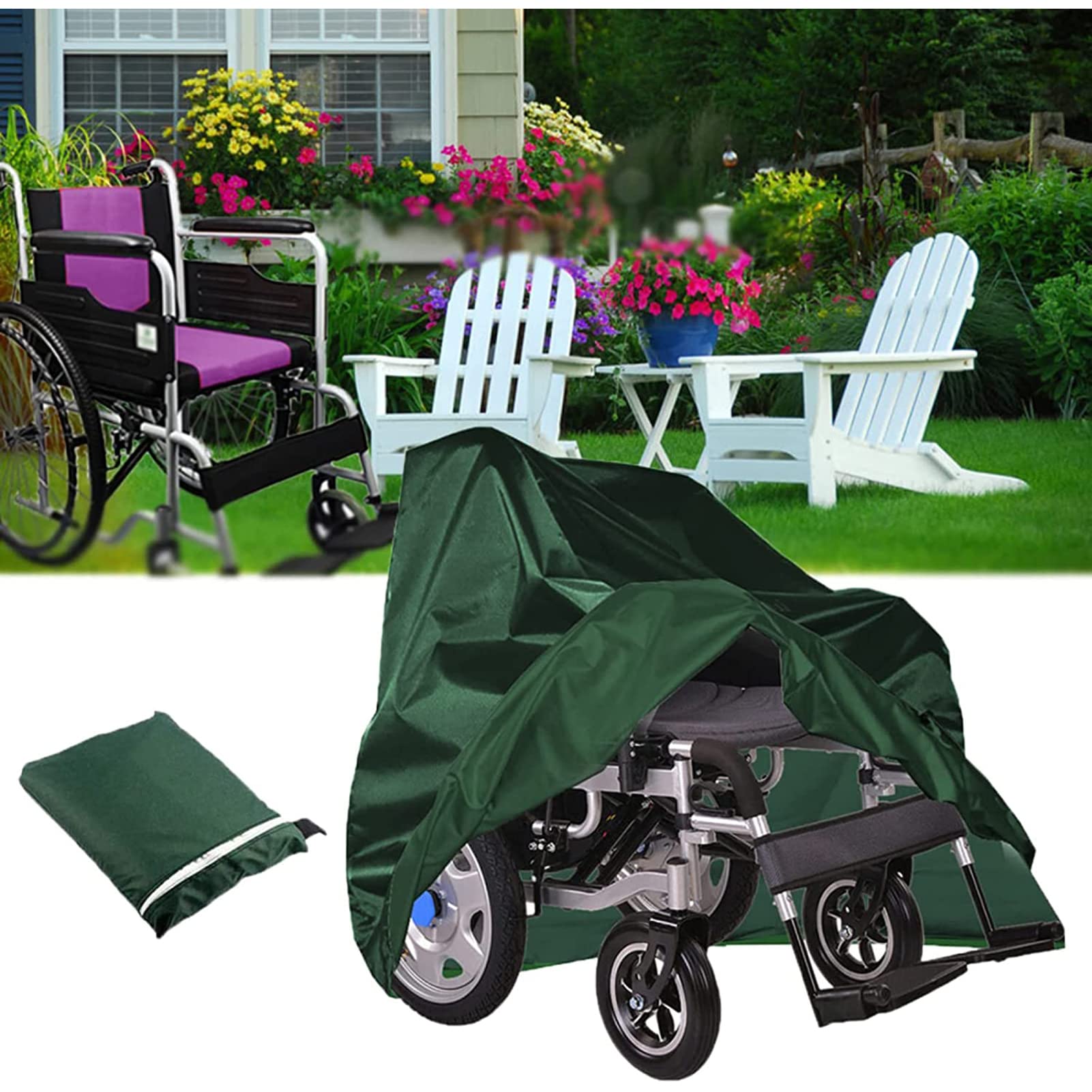 Housse imperméable pour fauteuil roulant idéale pour sorties en ville