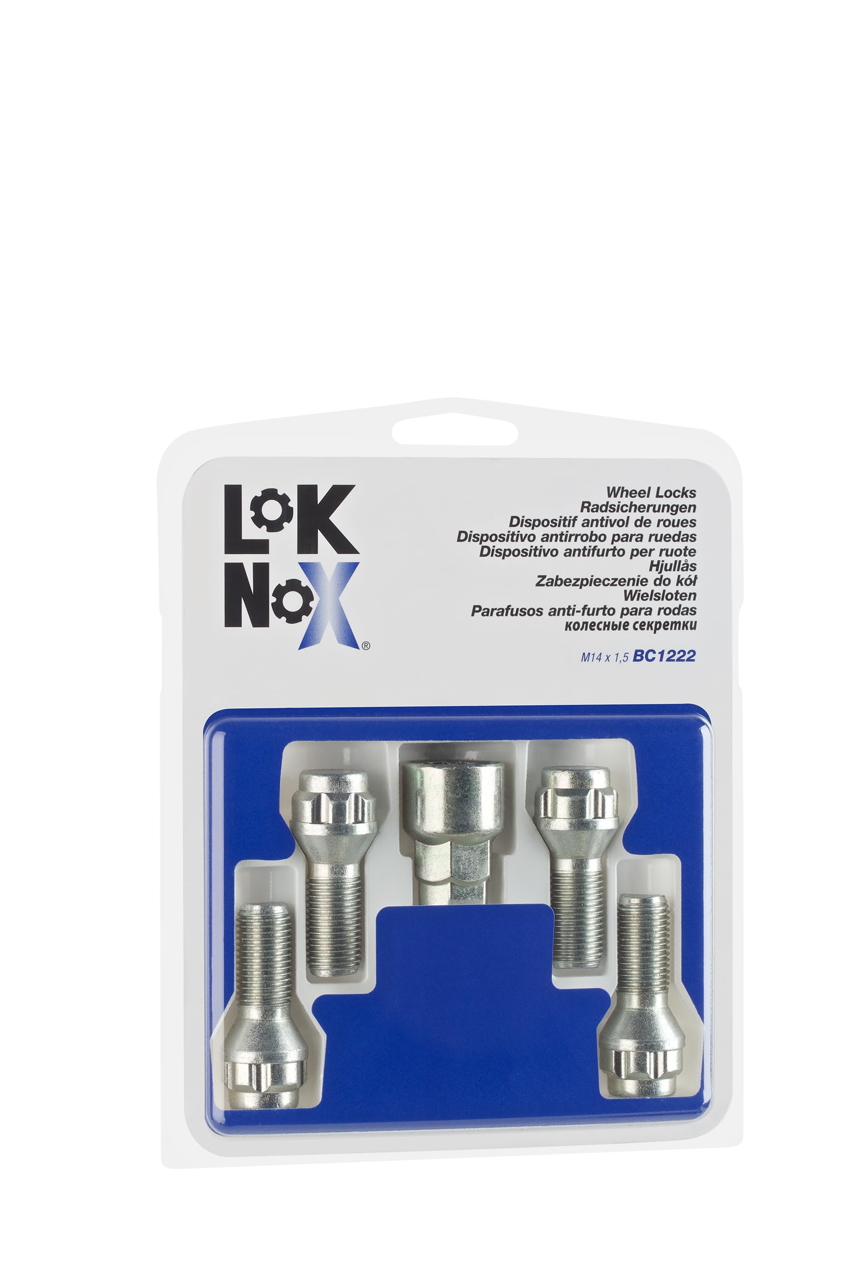 McGard BC1221 Anti-Theft Wheel Securing Bolts M 14 x 1.5 Conical Base Shaft Length 28.5 mm Spanner Size 17 mm / 19 mm