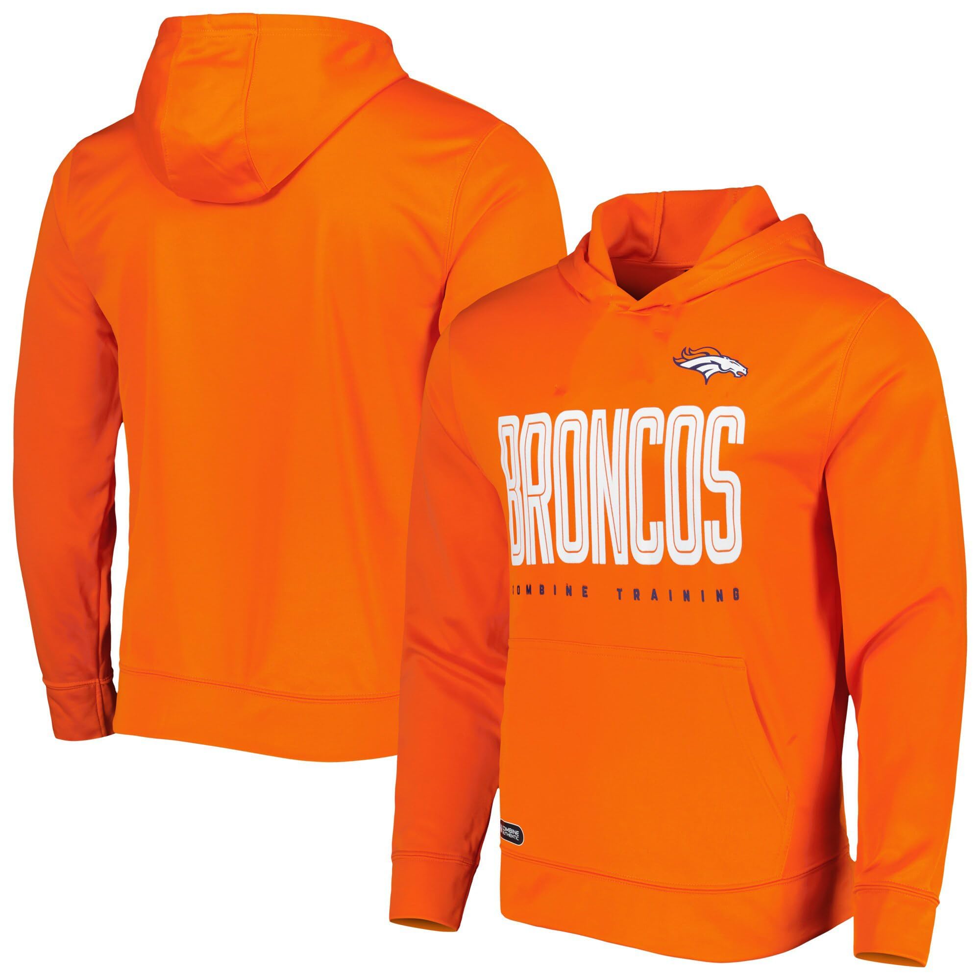 NFL Youth 8-20 Huddle Up Team Color Performance Primary Logo Pullover Hoodie, Denver Broncos, 18-20 — image 1
