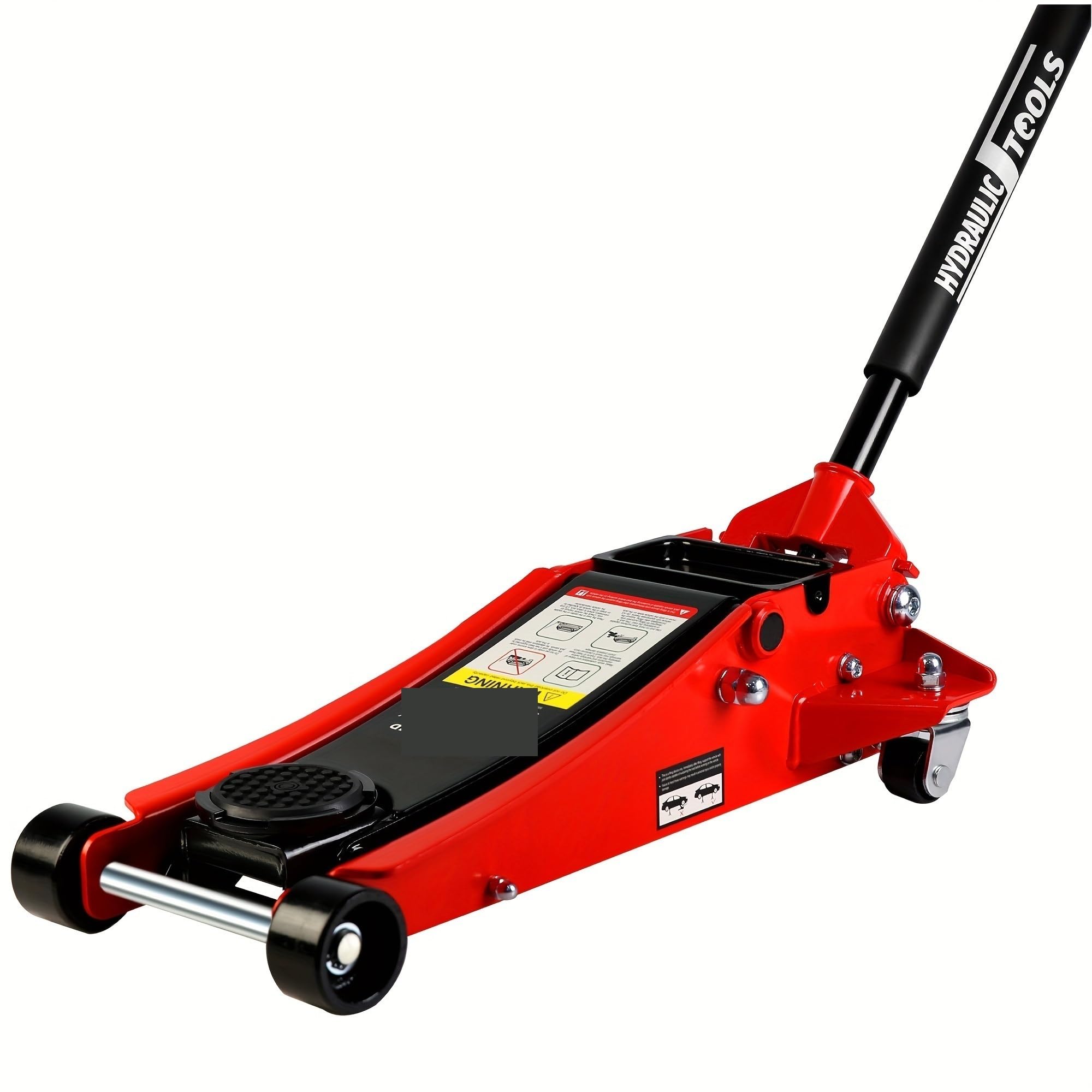 JVDDI Hydraulic Jack 4t Low Profile Jack, Red And Black, Ultra Floor With Dual Pistons Quick Lift Pump, Car Hydraulic AutoLifts For Hom for Vehicle SUV Van Truck Repair