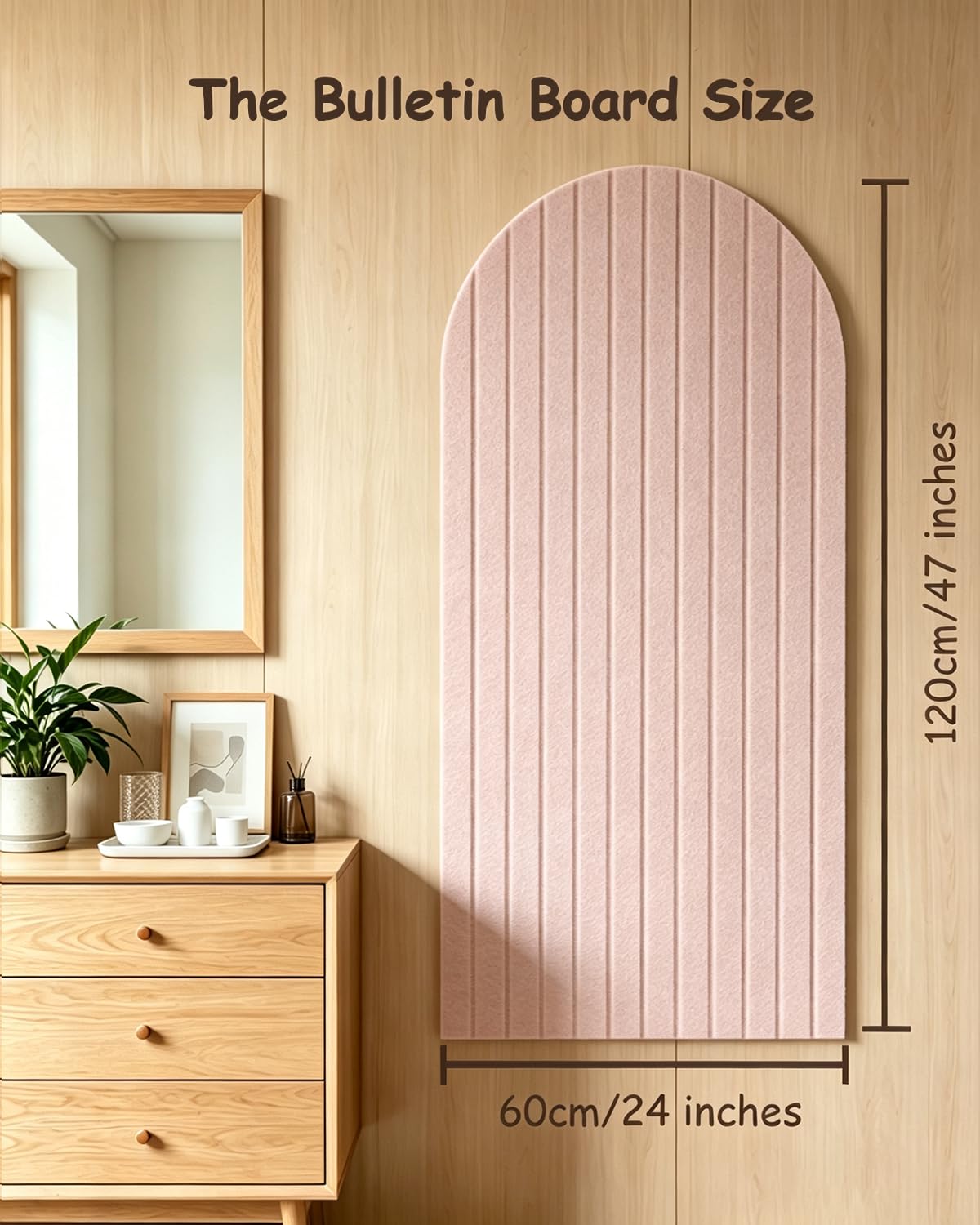 Tablón de anuncios plegable de corcho de 0,9 cm de grosor, azulejos de fieltro para habitación infantil con cierre de adhesivo, tabla de decoración para fotos, notas, bordes redondos, paneles de pared