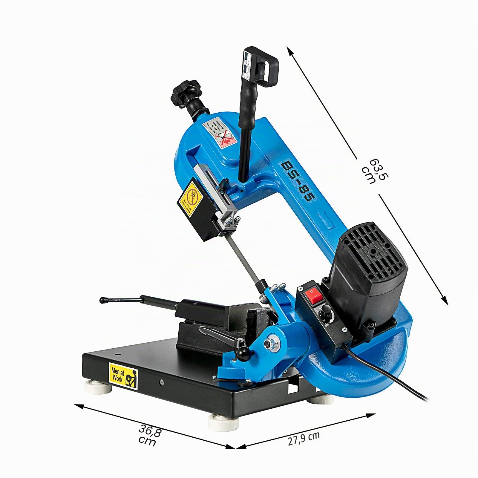 VEVOR Sega a nastro per metallo 1000W verticale 0°-45° da tavolo, Metallo Fibra di vetro Plastica