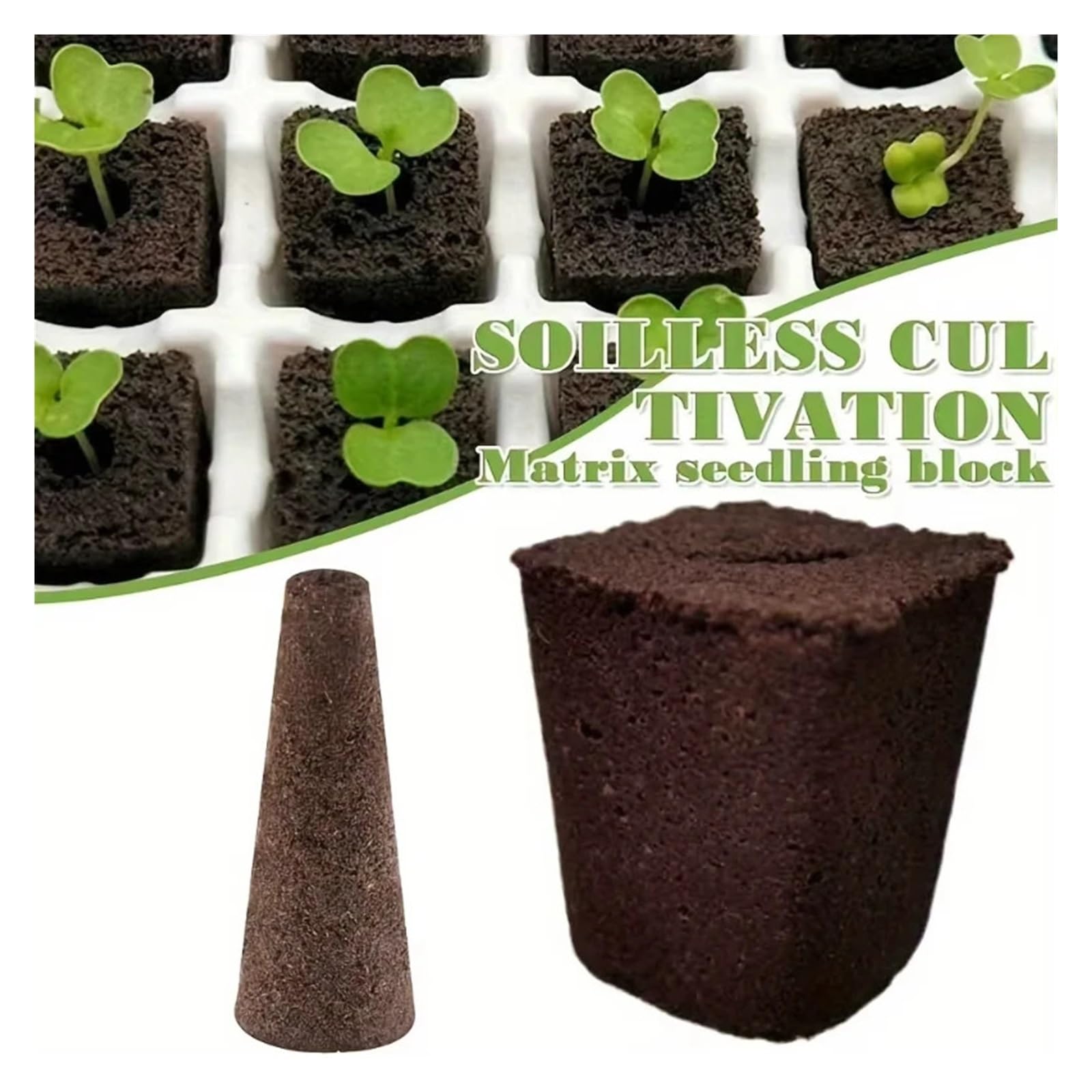 Spugne Per Coltivazione Baccelli di spugne for avviamento semi, tappi rapidi for radici torba e muschio, cubi ricambio for piantine for gli appassionati giardinaggio i principianti che crescono | Brown 20PCS-A