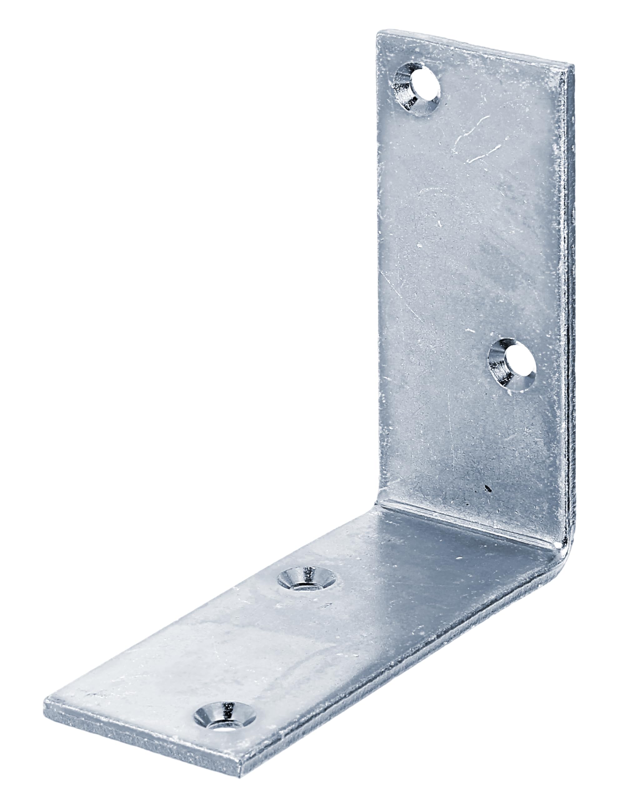 Alberts 823962 Lot de 20 équerres étroites galvanisées bleues 100 x 100 x 40 mm
