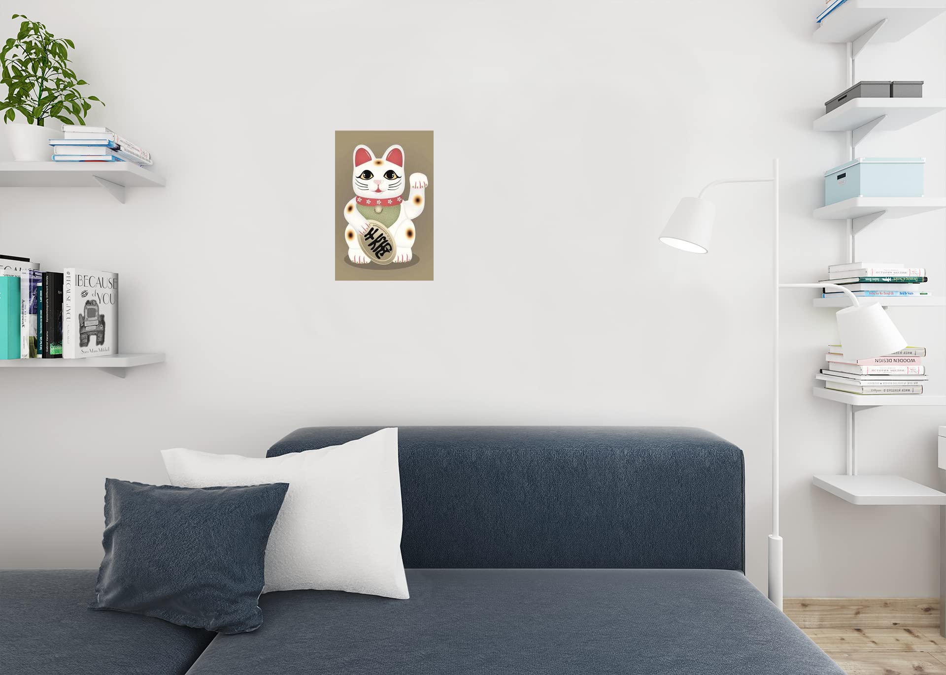 Amazon.com: Lucky Cat Maneki Neko Japan Inspirational Cat Poster