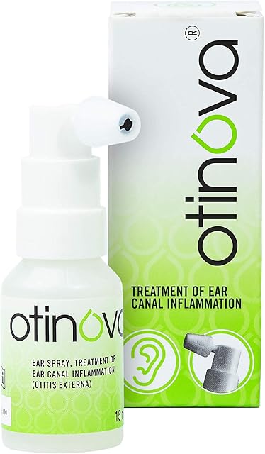 Otinova Ear Spray Fast Acting Formula Designed to Remove trapped Water and Relieve The Symptoms of Swimmers Ear, 15 ml
