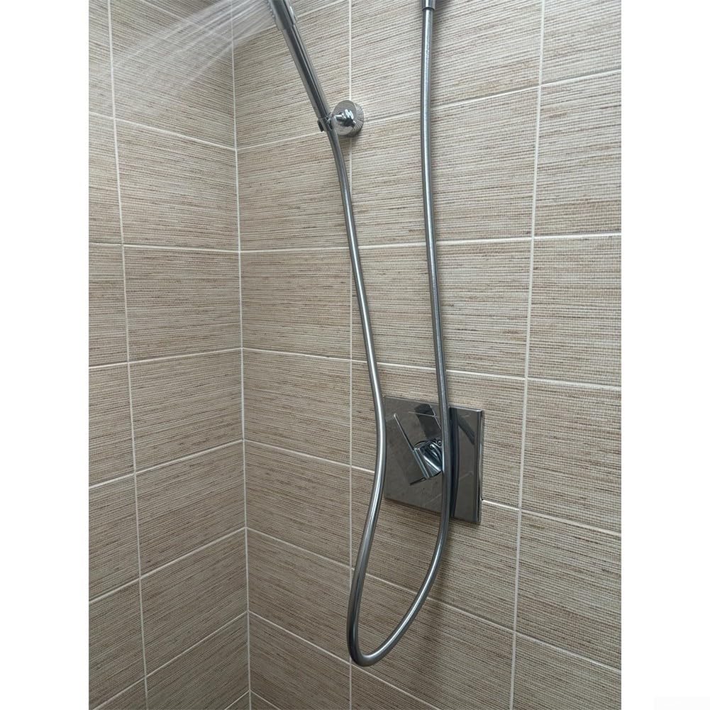 Manguera de ducha trenzada de 2032 cm, manguera flexible de acero inoxidable de fácil cuidado para cabezal de ducha de baño, fácil instalación