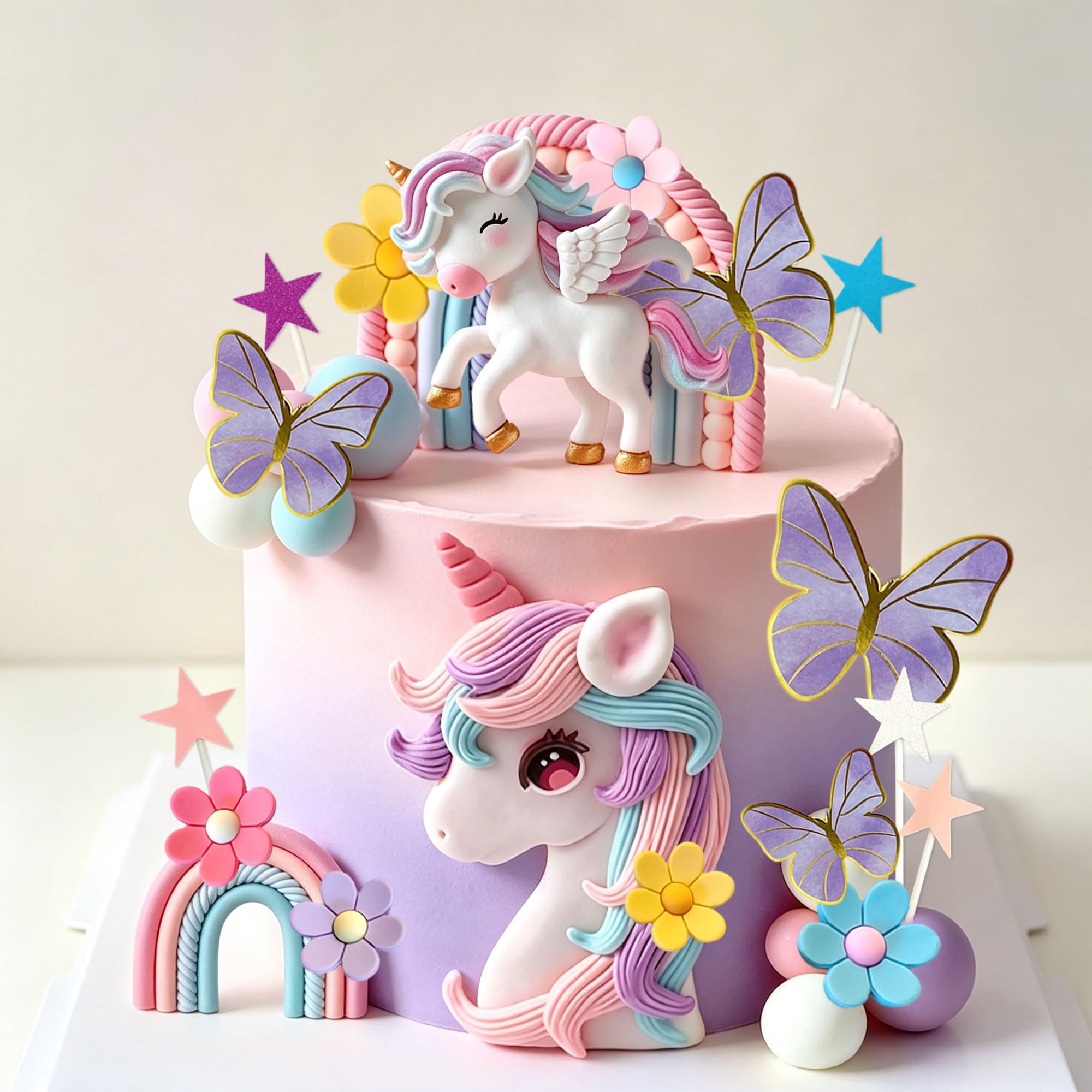 Rainbow Pony Unicorn Cake Decoration Pony Birthday Decoration Rainbow Cake Topper Unicorn Party Favors Birthday Cake Decoration