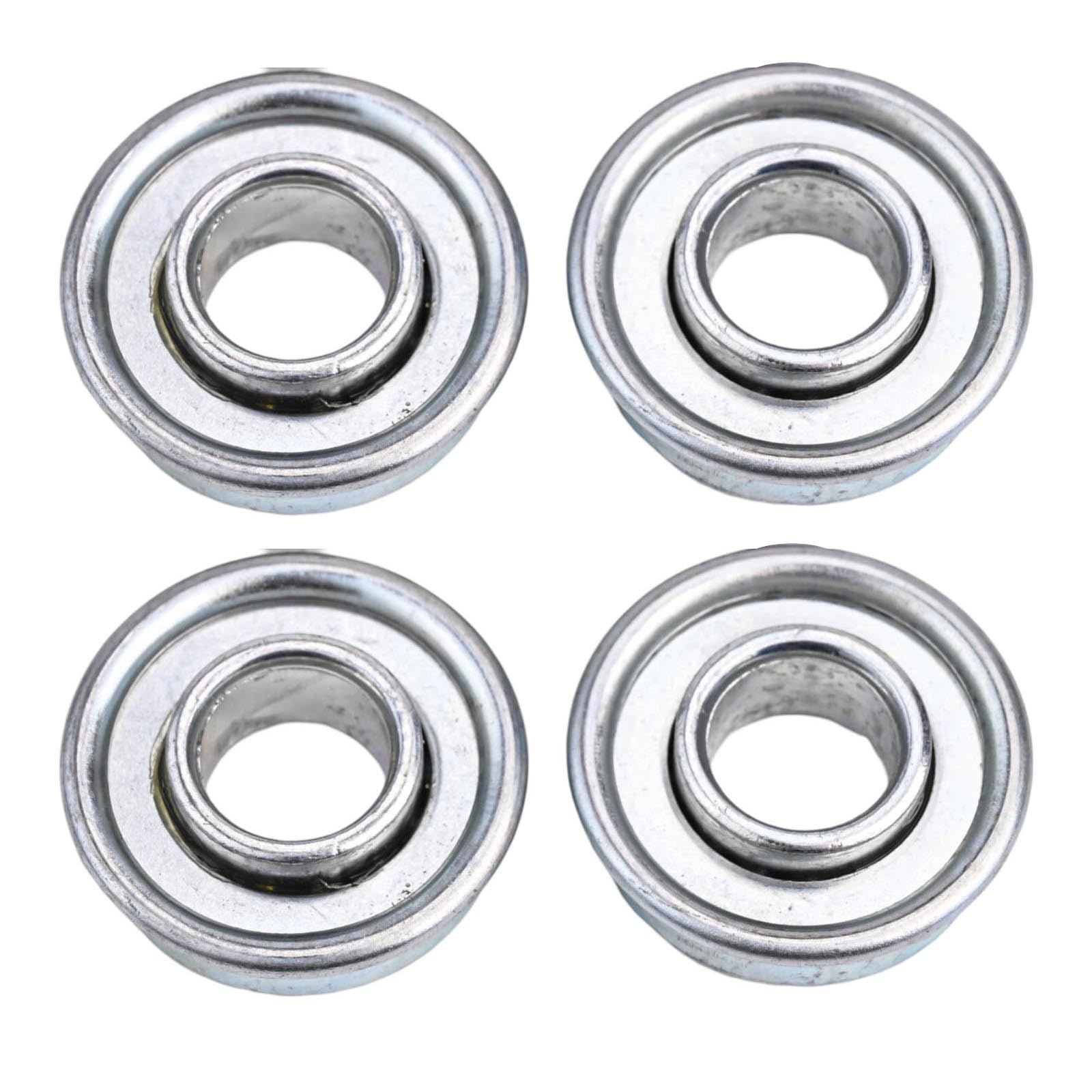 Lot de 4 roulements de roue en métal de 12,7 mm x 28,6 mm pour tondeuse à gazon, tracteur, rotation fluide et pièces de rechange résistantes à l'usure